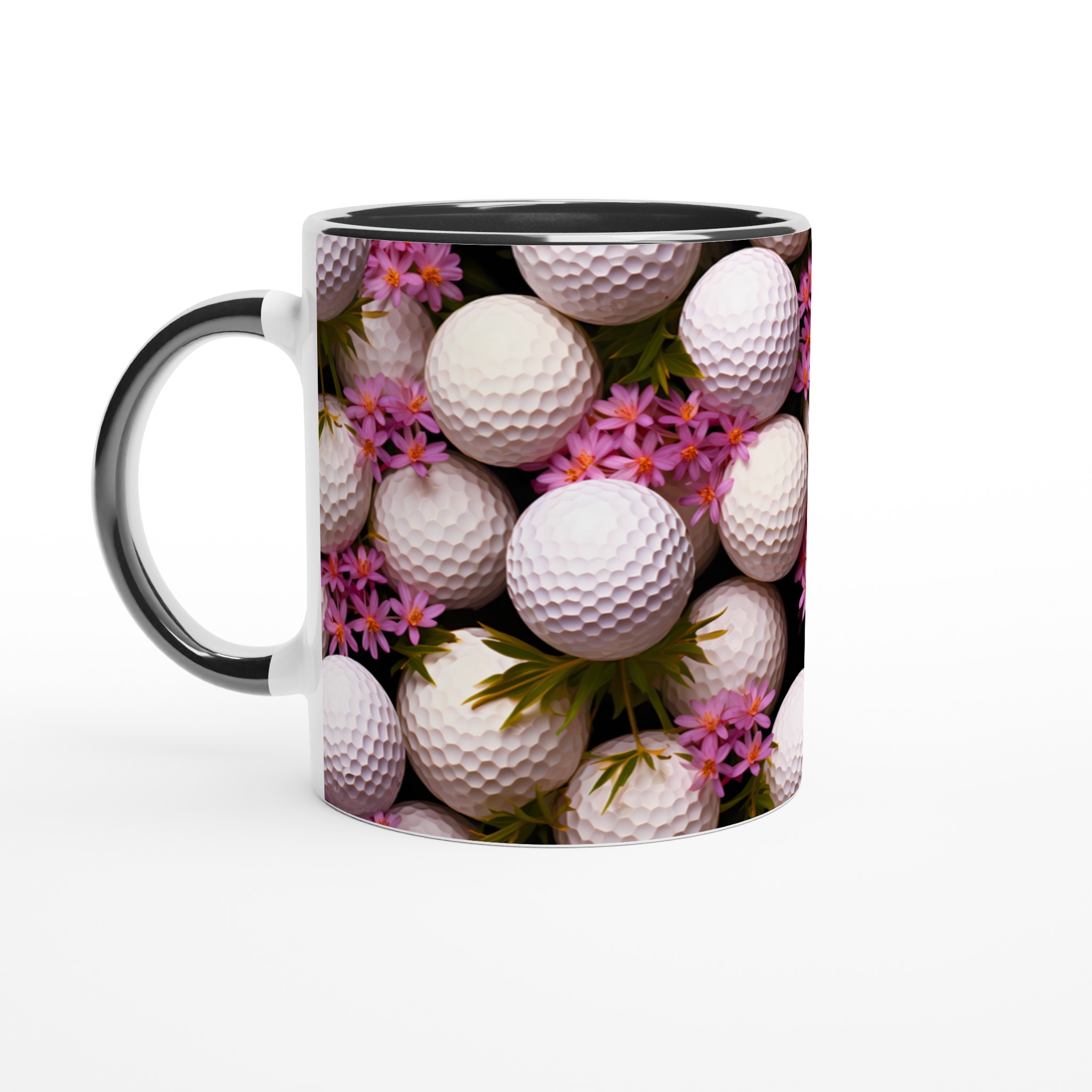 Golfbollar & Blommor 11oz Keramikmugg – Perfekt för Golffantasten, Välj bland 7 Färger! 7 1db4023c-4514-4b63-a883-7a38467477dc
