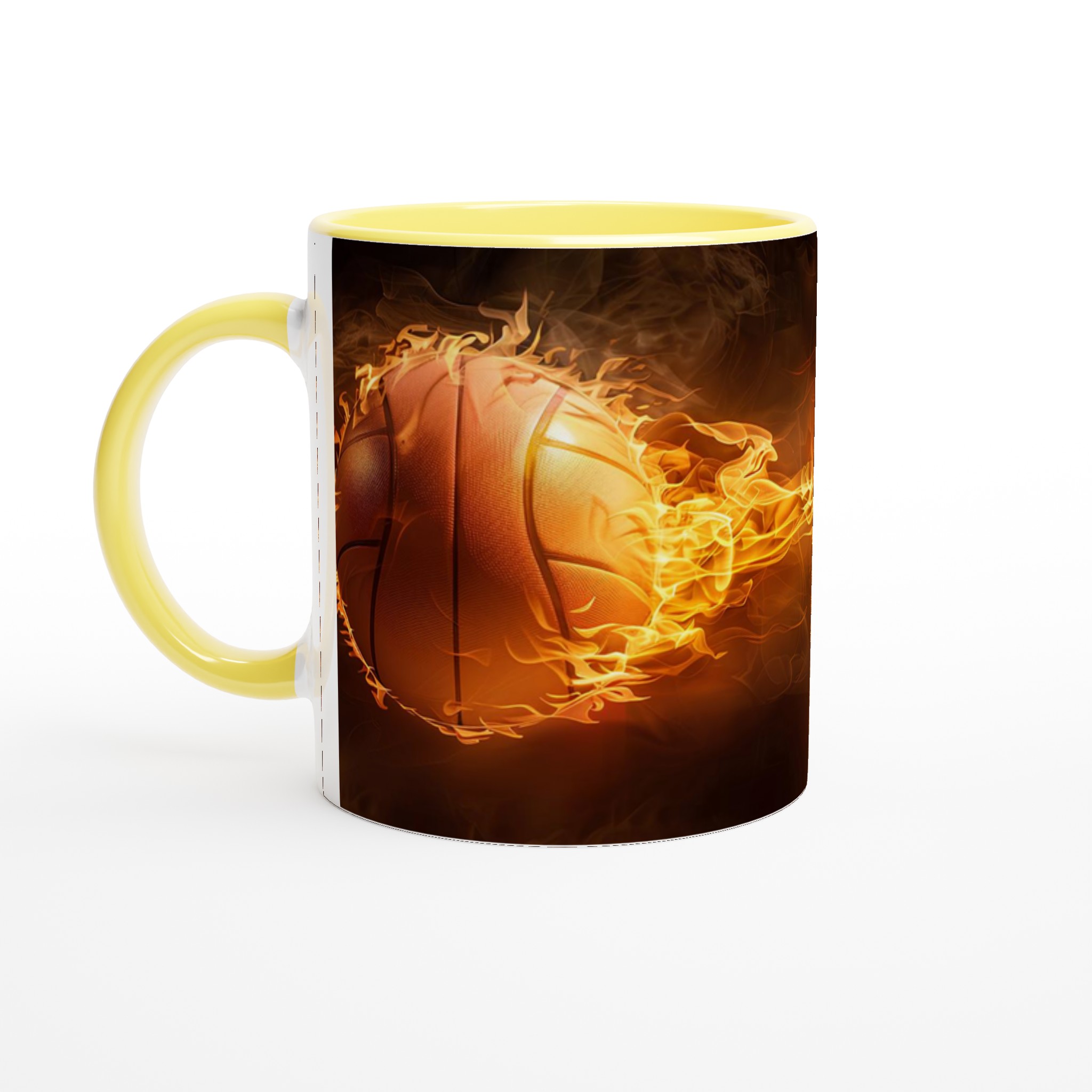 Flaming Basketboll Keramikmugg - Eldig Sportdesign i Valfri Färg, 11 oz 5 1dd8a5a3-a5e2-4795-b232-28f412d6a97c