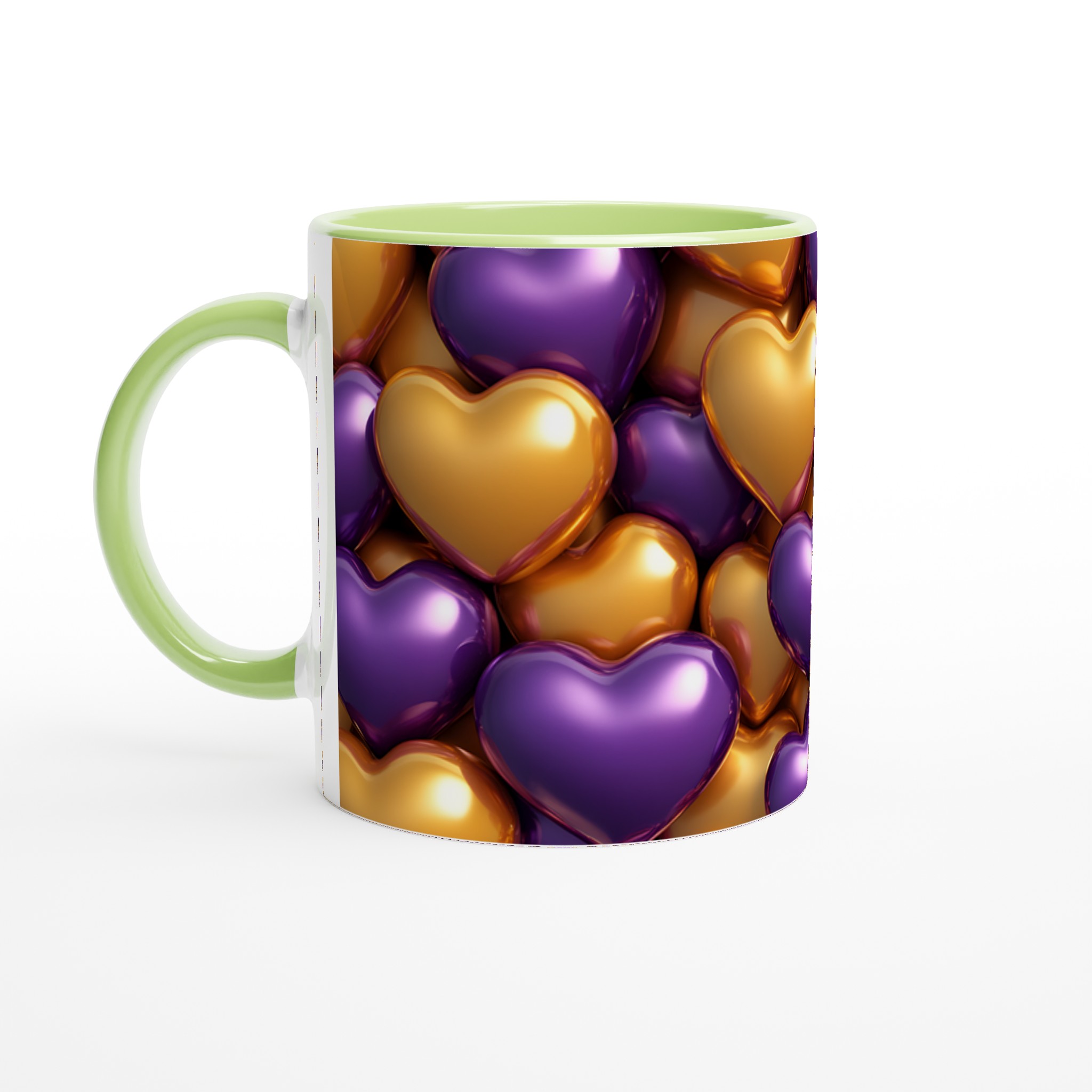 Kärlekshjärta Keramikmugg - Lyxiga Guld & Lila Nyanser, 11oz 3 1e08e1b2-952b-488e-96dc-c2bd01e3e053