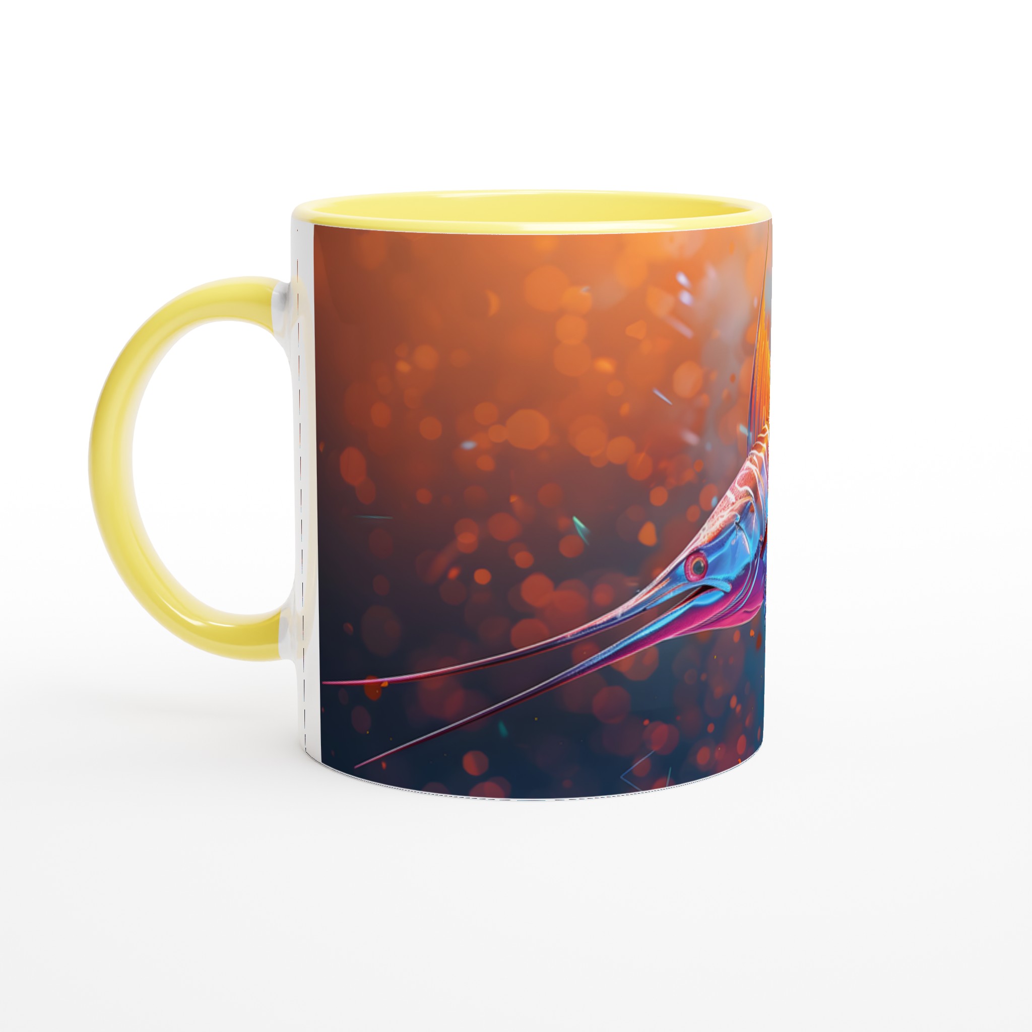 Neon Marlins Dröm: 11oz Keramisk Mugg – Färgglad Havsinspiration för varje klunk 5 1e2cb484-d925-414c-8c72-533efe2f4f19