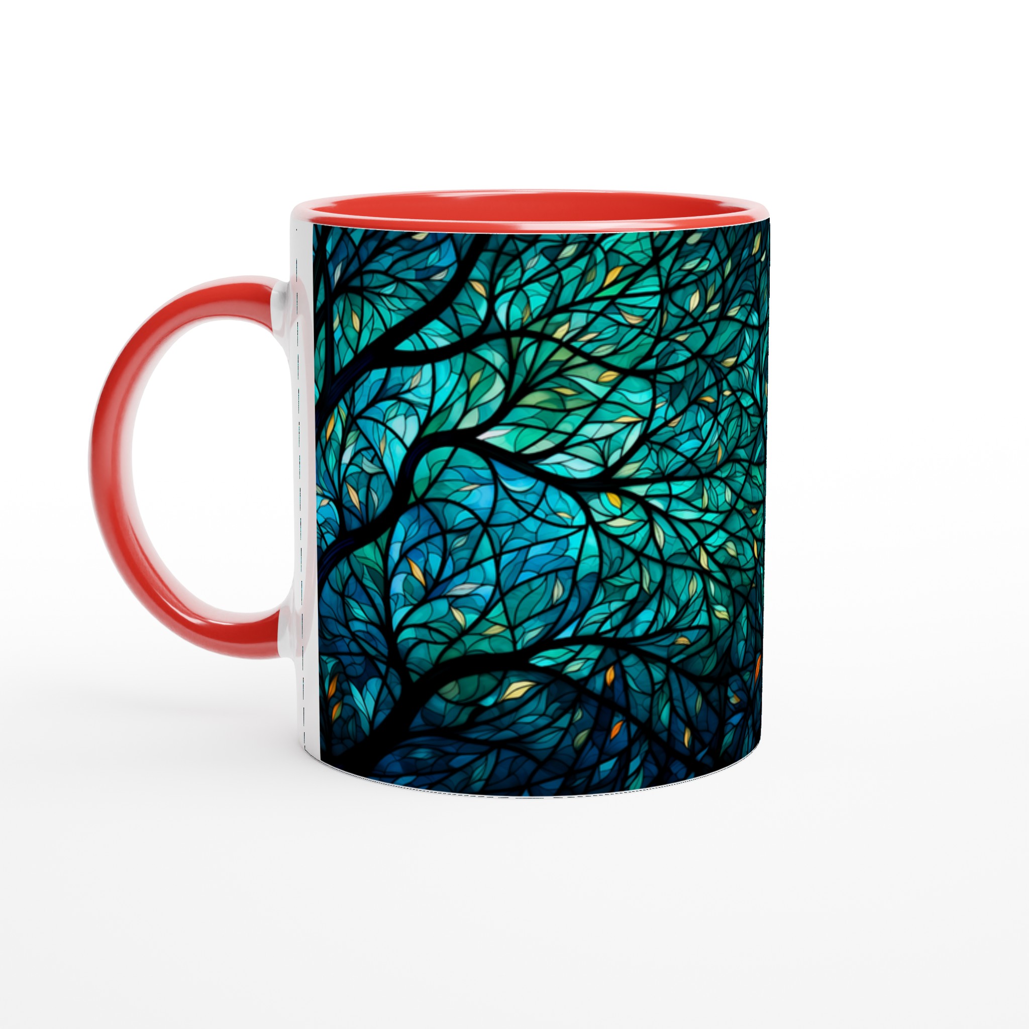 Förtrollande Skogsglans Mugg – Konstnärlig Keramikmugg i Glasmosaik Design, 11oz 2 1e7526ed-a1df-47ec-9a76-0e3166088e38