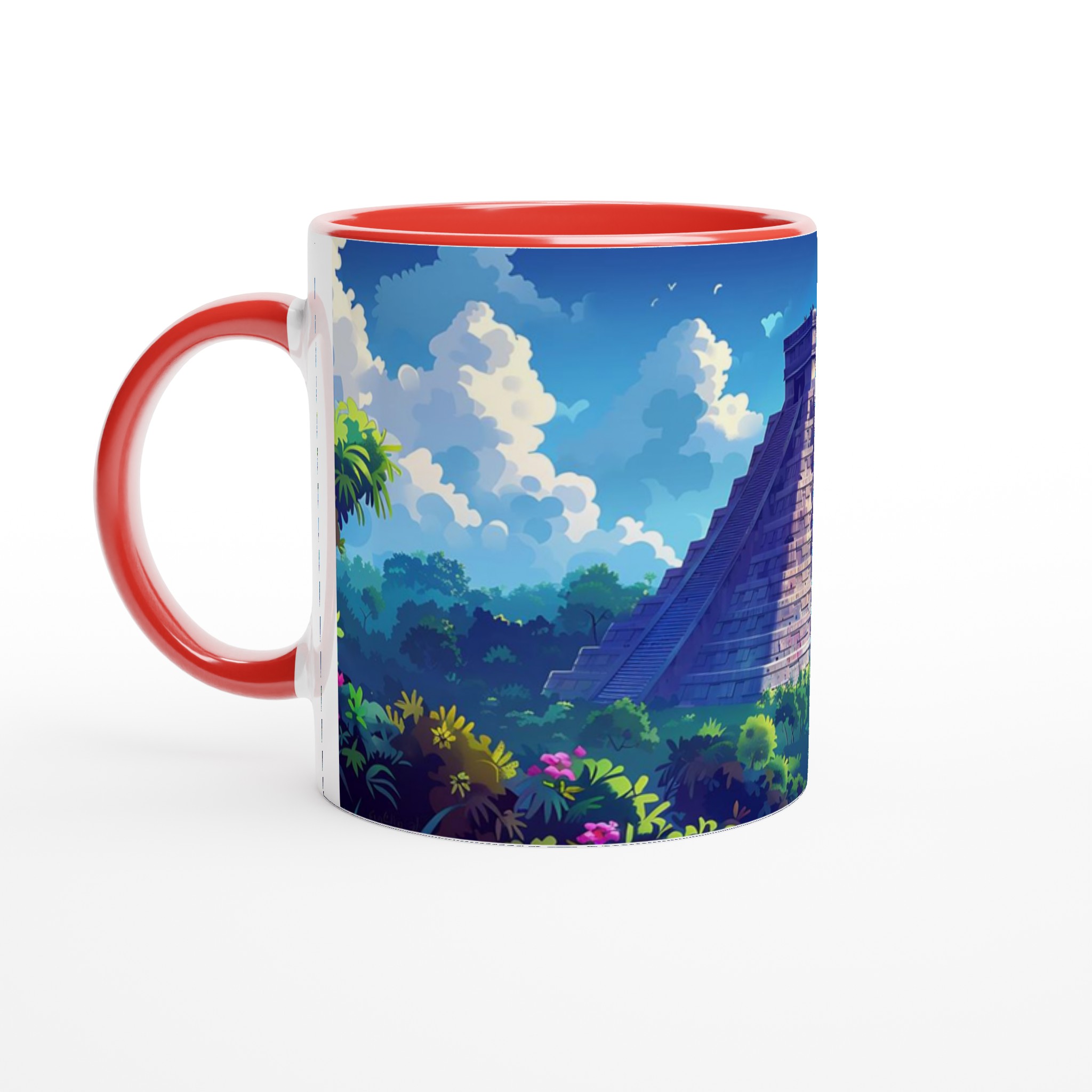 Chichen Itza Magi Mugg – Levande Maya Pyramiddesign på 11oz keramikmugg i ditt val av färg 2 1f26a22f-b595-402d-bbd1-8b8000ce5a08