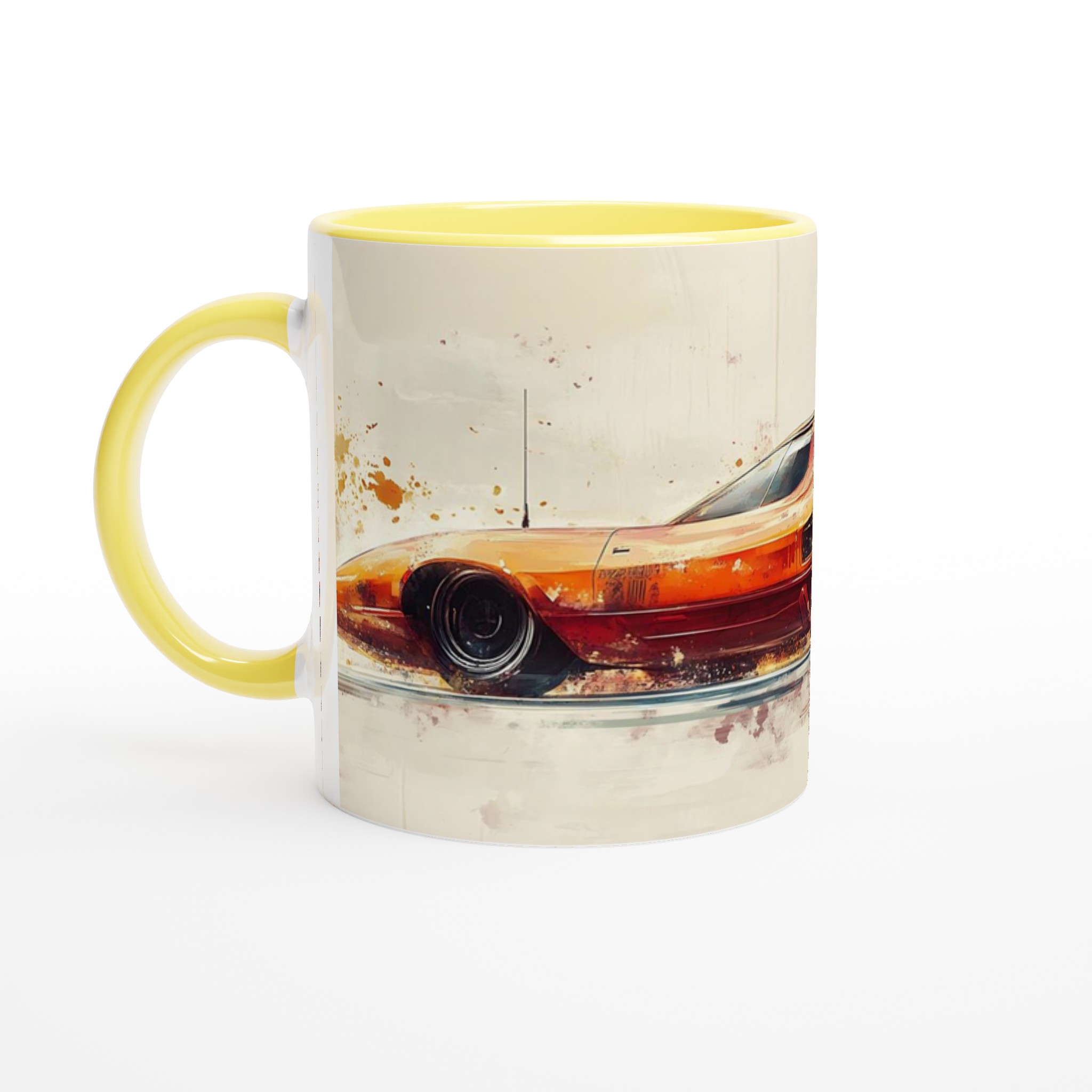 Abstrakt Sportbil Keramikmugg - 11 oz Dynamisk Akvarell Design i Valfri Färg 3 1f317e6e-23ba-4fe3-9b0c-e6a945551d3c