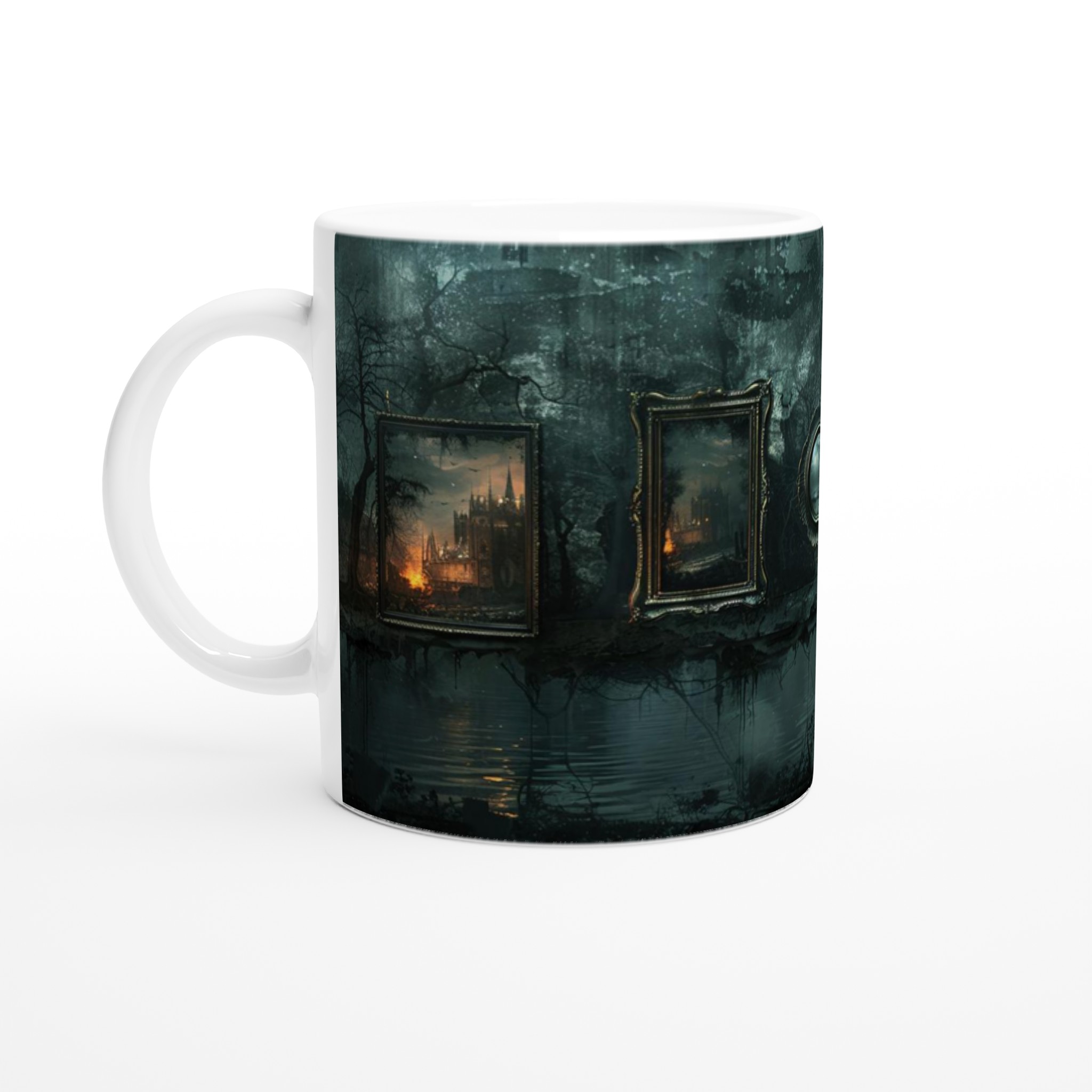 Vit 11oz Keramisk Mugg i Valfri Färg med Mörk, Mystisk Gotisk Stämning 1 1f447030-6c2b-4025-be6d-1a29942be6b2