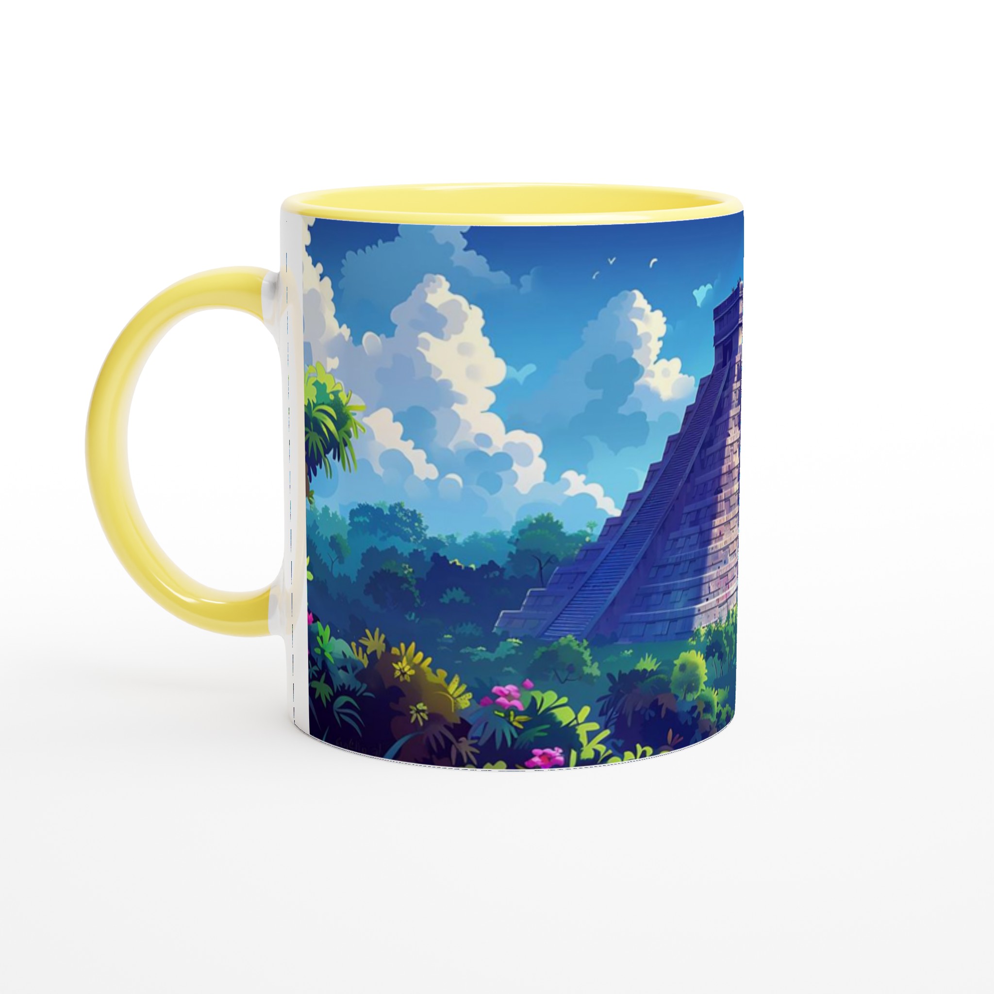 Chichen Itza Magi Mugg – Levande Maya Pyramiddesign på 11oz keramikmugg i ditt val av färg 5 1f59f23a-9cea-4155-9dcb-0c5d13796549