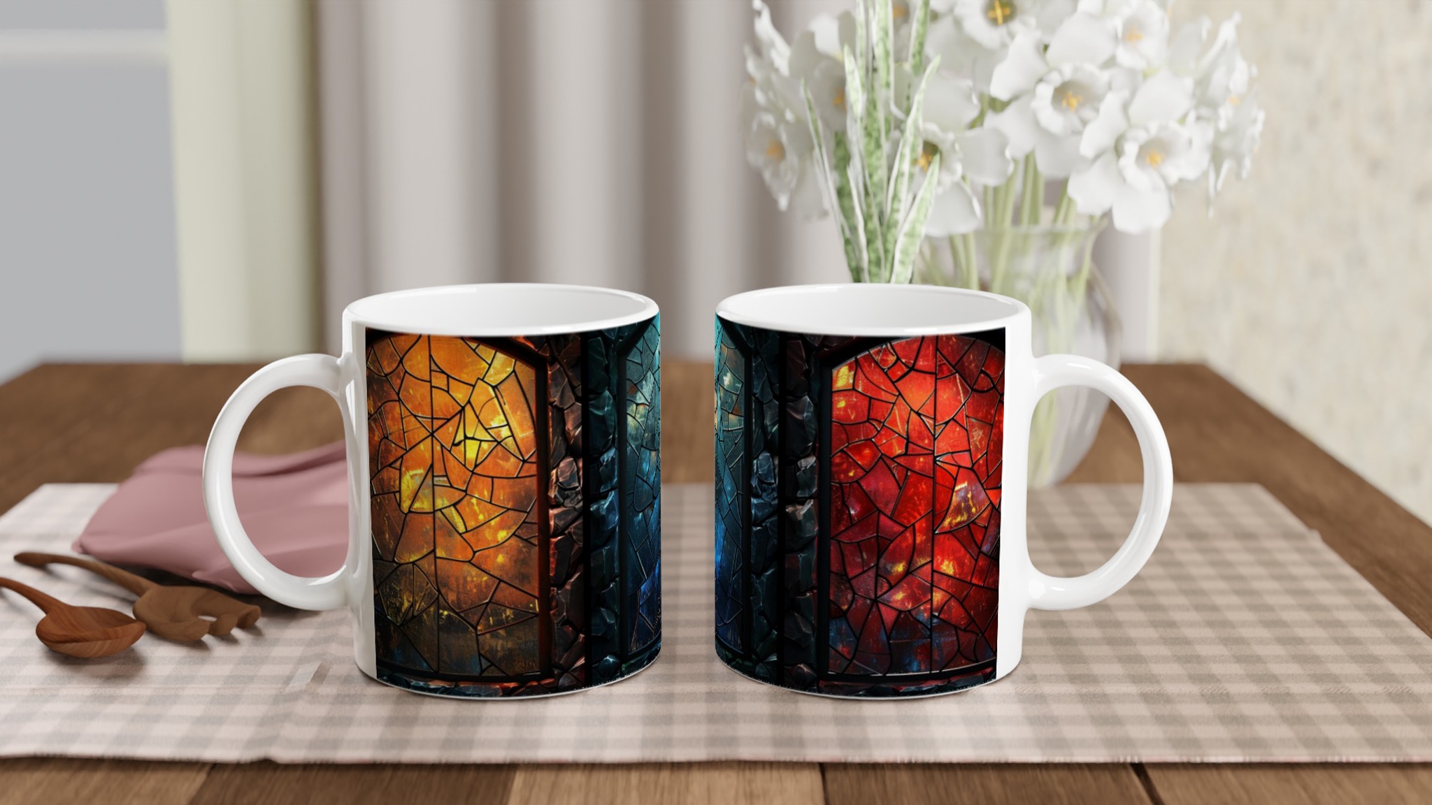 11oz Premium Keramisk Mugg med Väljbar Färgglad Glasdesign – Vit, Gul, Rosa och Fler 10 1f688c37-c11a-4cbe-80a8-b1b112aa34c4