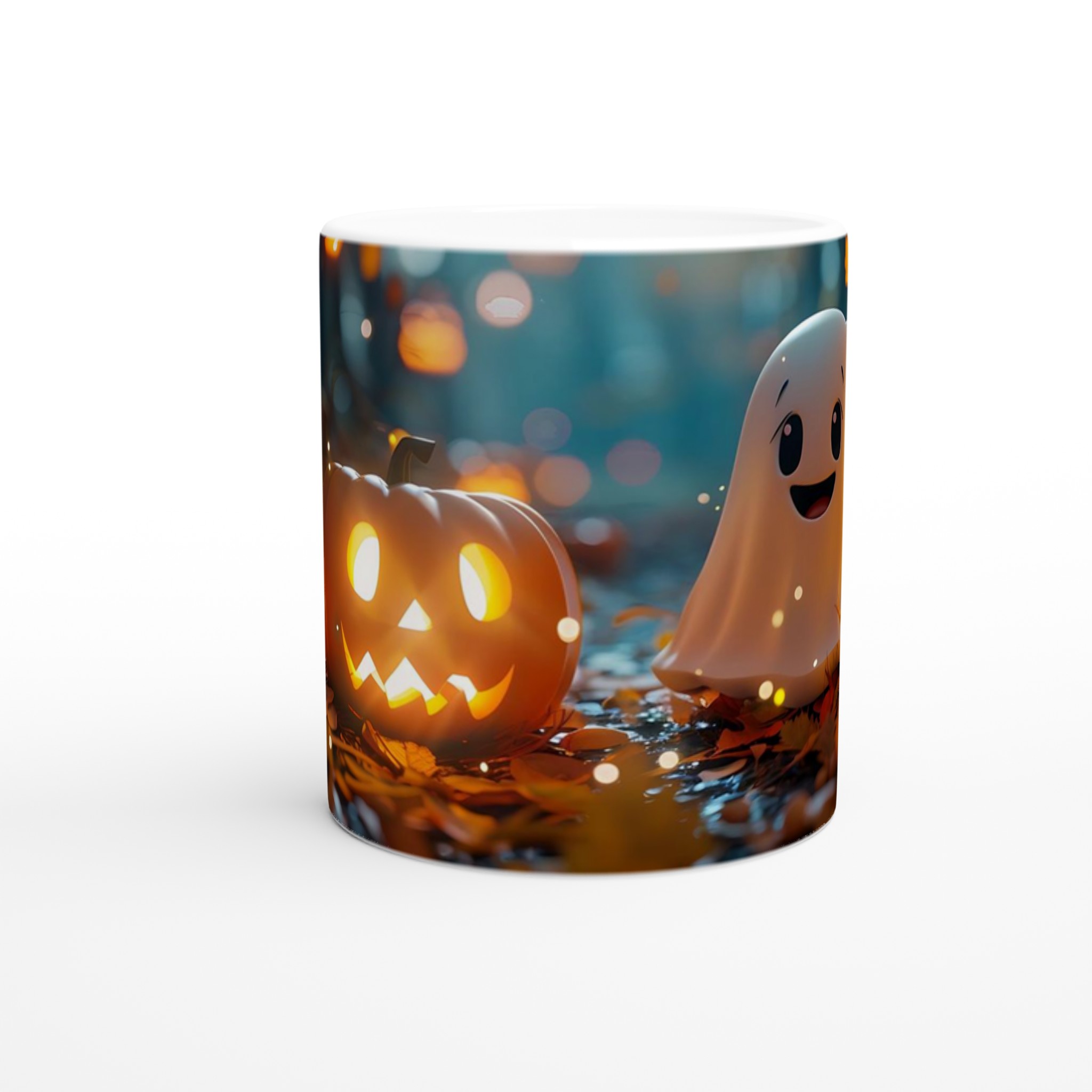 Mysig Halloween Mugg – Söta Spöken & Lysande Pumpor | 11oz Keramikmugg i Valfri Färg 8 1fa38264-c7ae-419e-b05f-960560f2a718