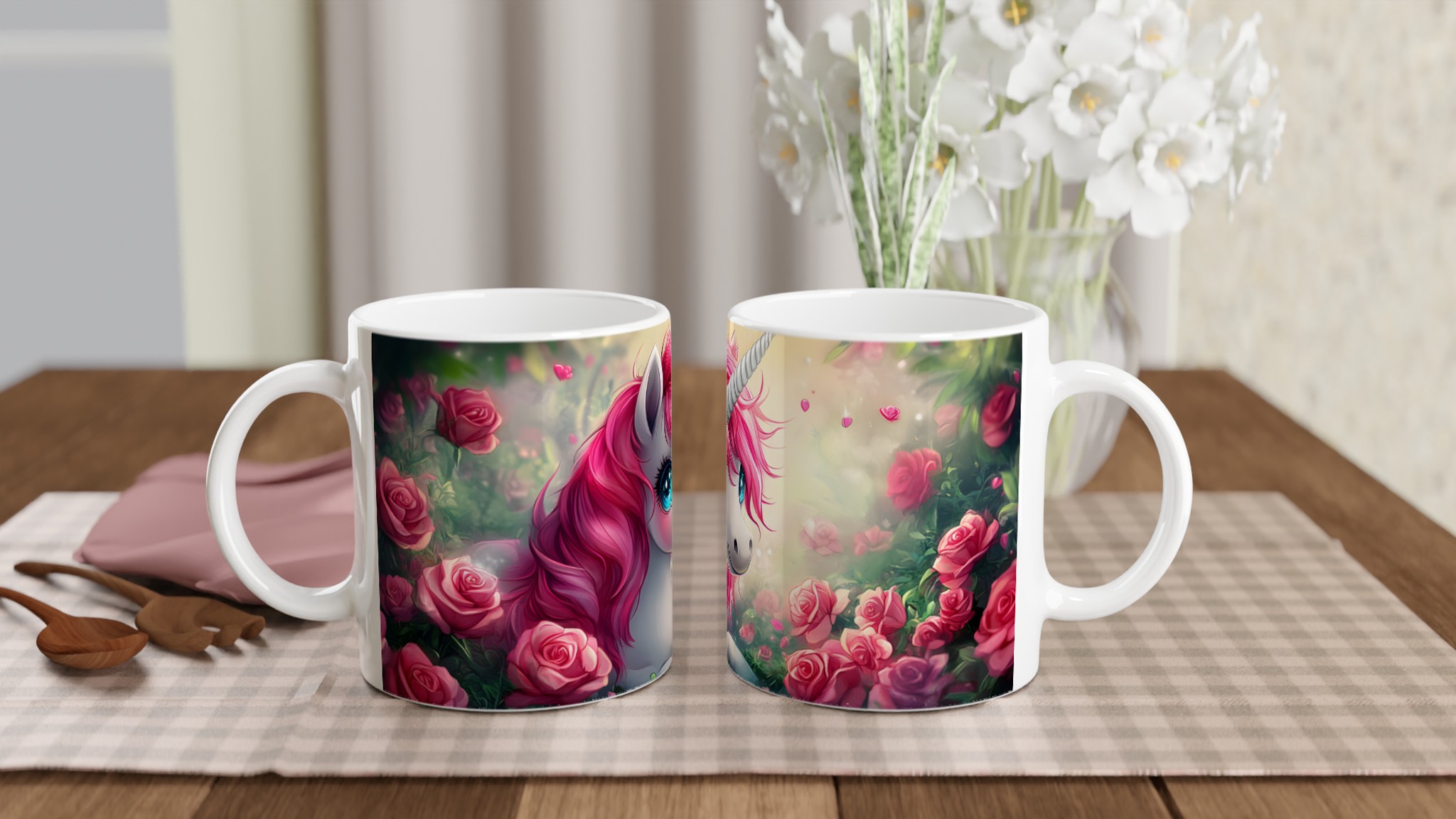 Magisk Enhörningsmugg - En dröm i rosa bland rosor - Välj din färg! 10 201e5709-3d7d-496d-aefb-d56cf9cd3afb