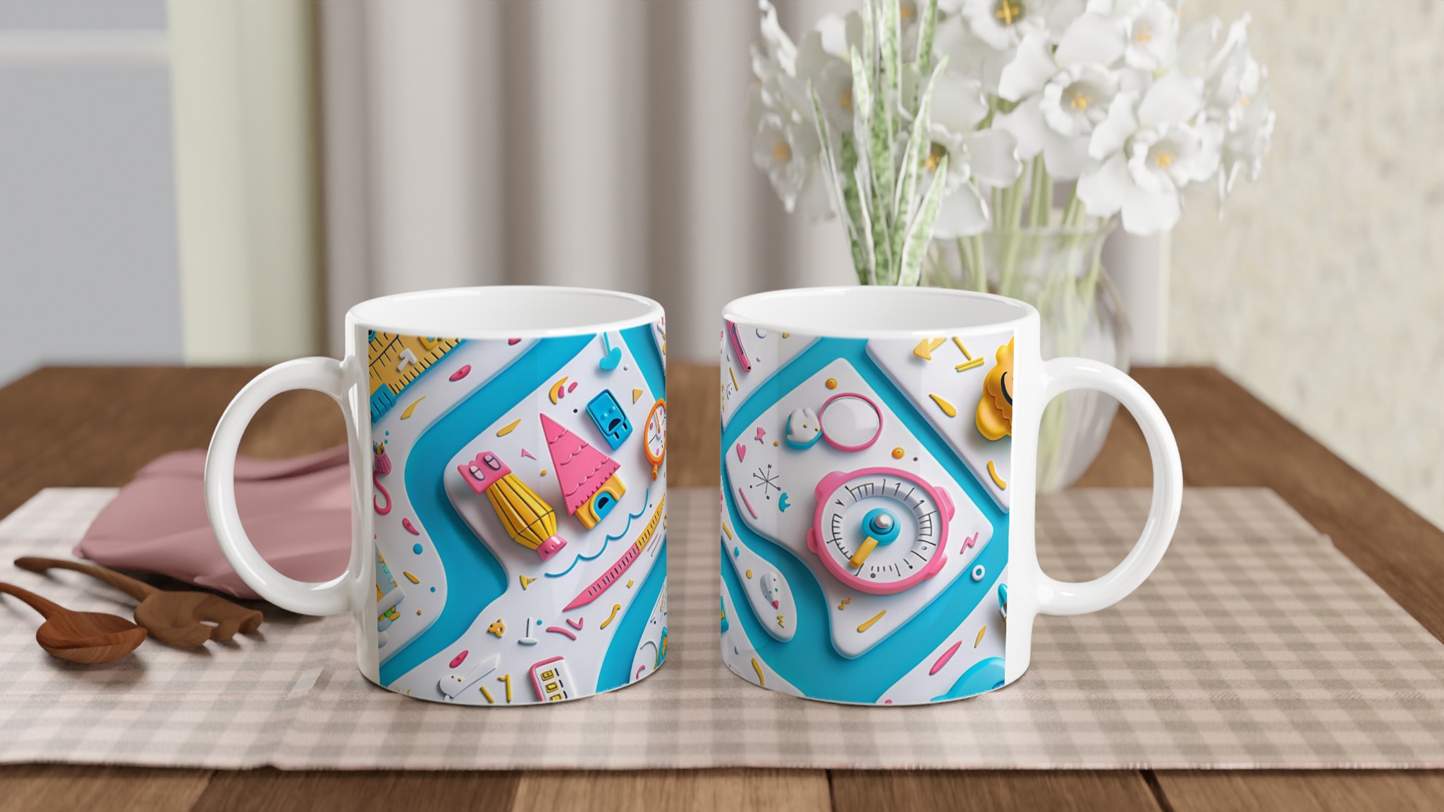 Kreativ Lekfull Keramikmugg - 11oz, Perfekt för Designentusiasten, Välj bland Flera Livfulla Färger! 10 2174dca3-ee9f-4c30-8092-d5d4f9e9fd4d