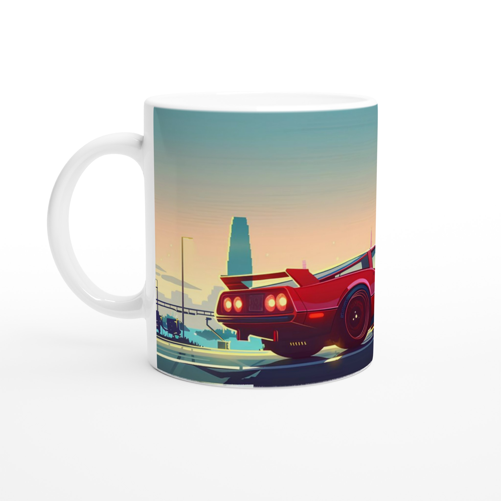 Retro Road Trip 11oz Keramisk Mugg – Ikonisk Sportbil & Solnedgångsnyanser för Kaffeälskaren 1 2192cc8d-c98f-47bc-b164-aaf4a643a193