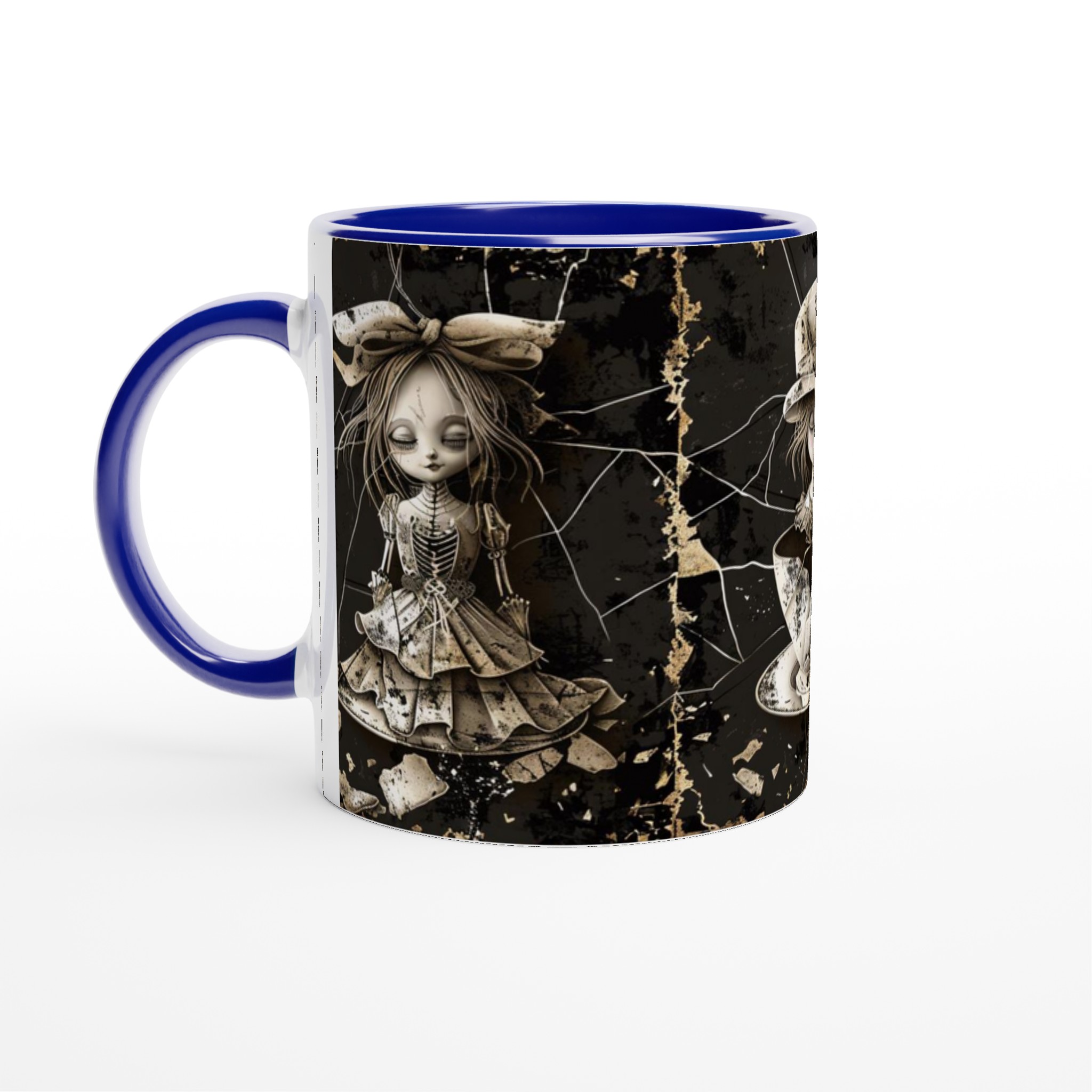 Vit 11oz keramisk mugg med gotiskt bruten dockstil i din favoritfärg 4 21cde99a-645e-4d33-8932-82863ae0a48f