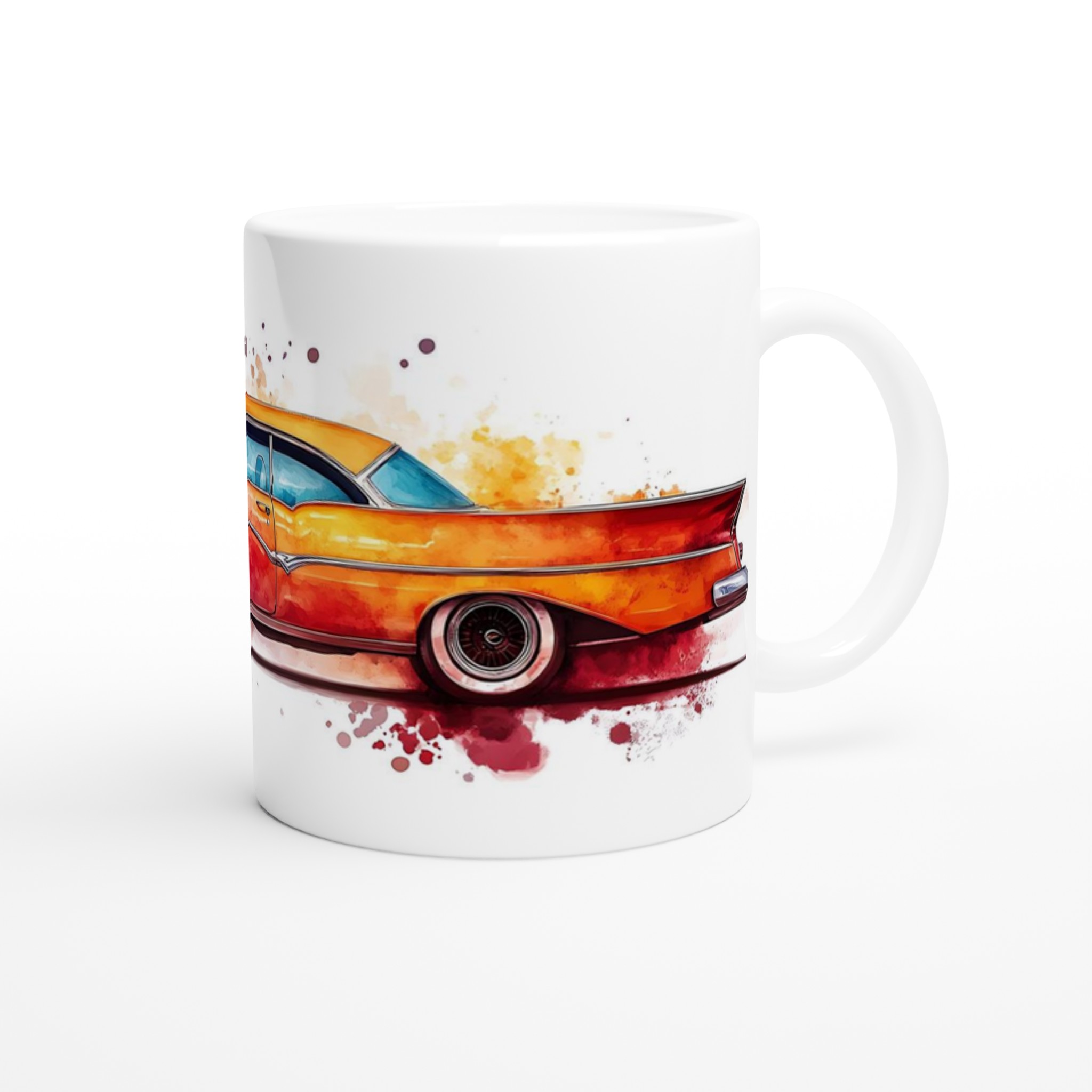 Klassisk Bil i Akvarell – 11oz Keramikmugg: Konstfull Design för Kaffeälskaren i Valfri Färg! 9 21d1ffbb-9a94-4ee0-855f-f910e164a8a8