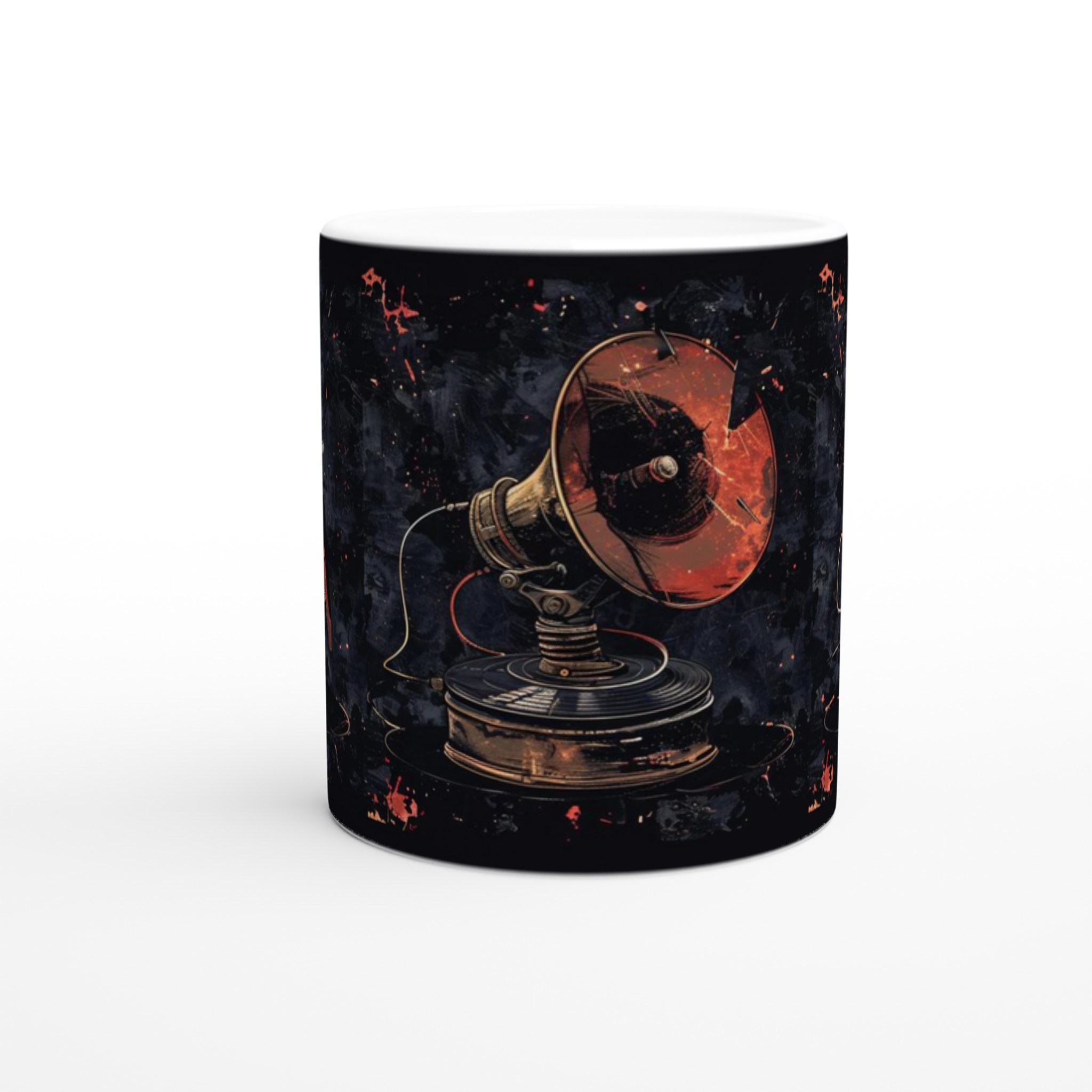 Retro Grammofon Keramisk Mugg – Unik Grunge Art Design, Välj Din Färg! 8 21f6f8d0-b484-4a24-bf8b-8630b17c659b