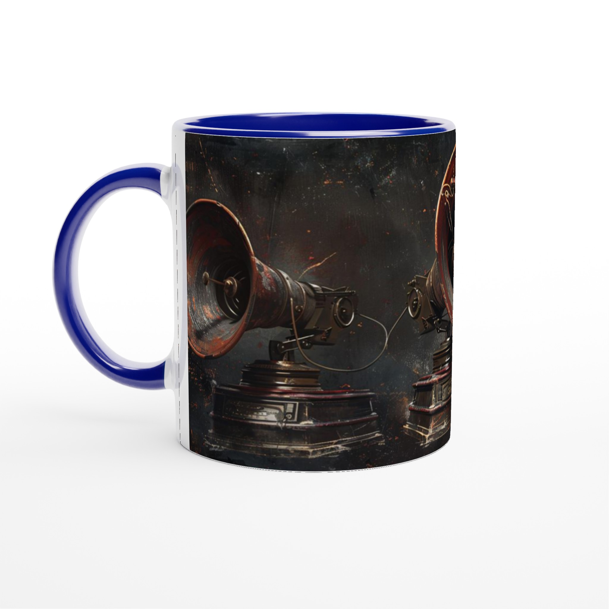 Retro Röst: Steampunk Grammofon Mugg – 11oz Keramikmugg i Sju Färger 4 22230bc2-060a-479d-bb64-5b33487f61f1