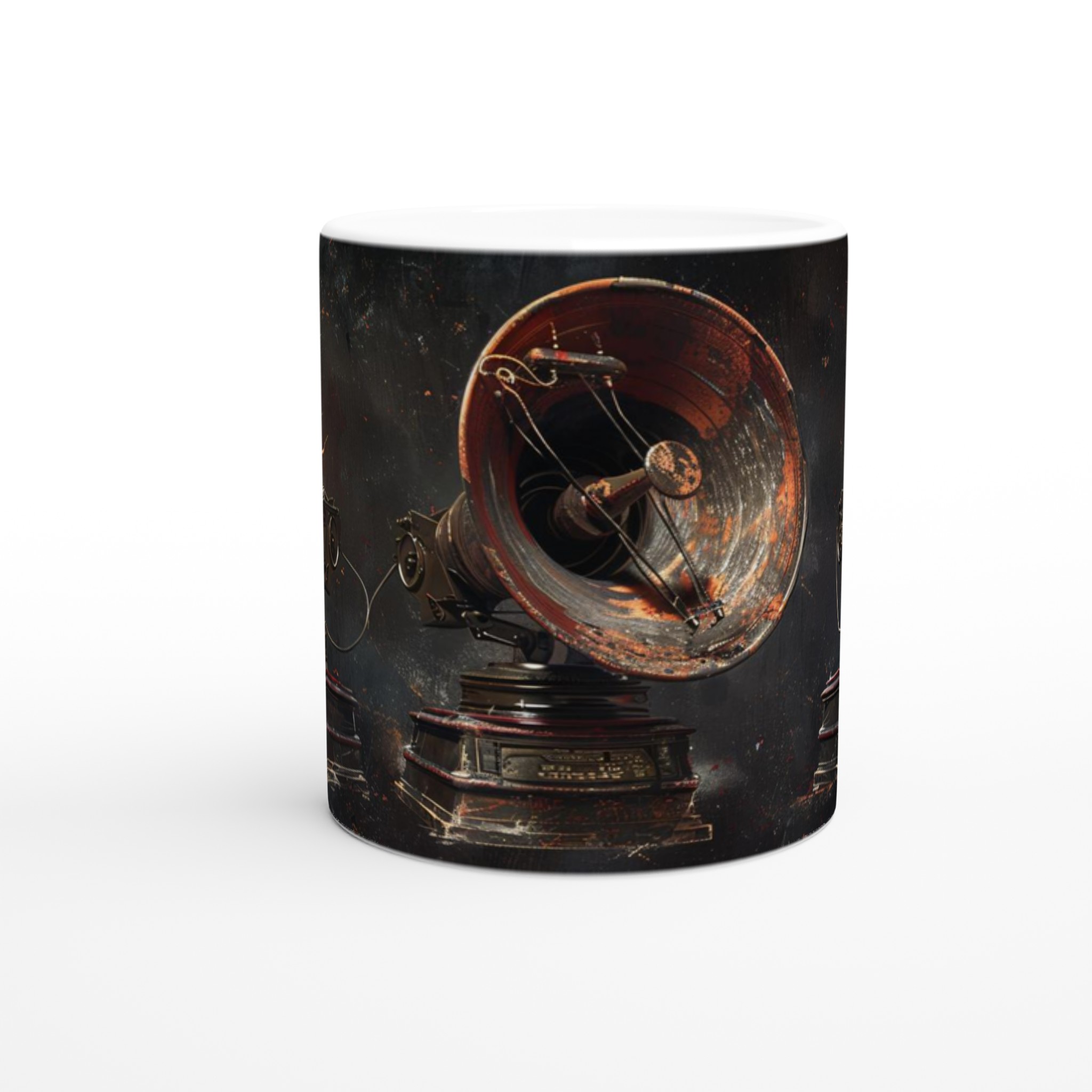 Retro Röst: Steampunk Grammofon Mugg – 11oz Keramikmugg i Sju Färger 8 222cd618-b4c0-4236-949e-1fb2d6d3ccc9