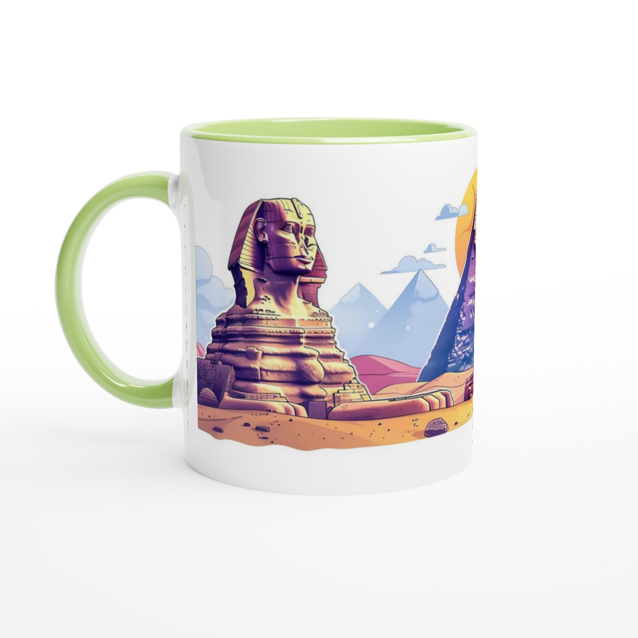 Egyptisk Pyramider & Sfinx Mugg – Färgstark Keramikmugg för Historieälskaren, Välj bland 7 Livfulla Färger 3 227336b9-0cbf-4d5d-afb5-e8630cea9fd6