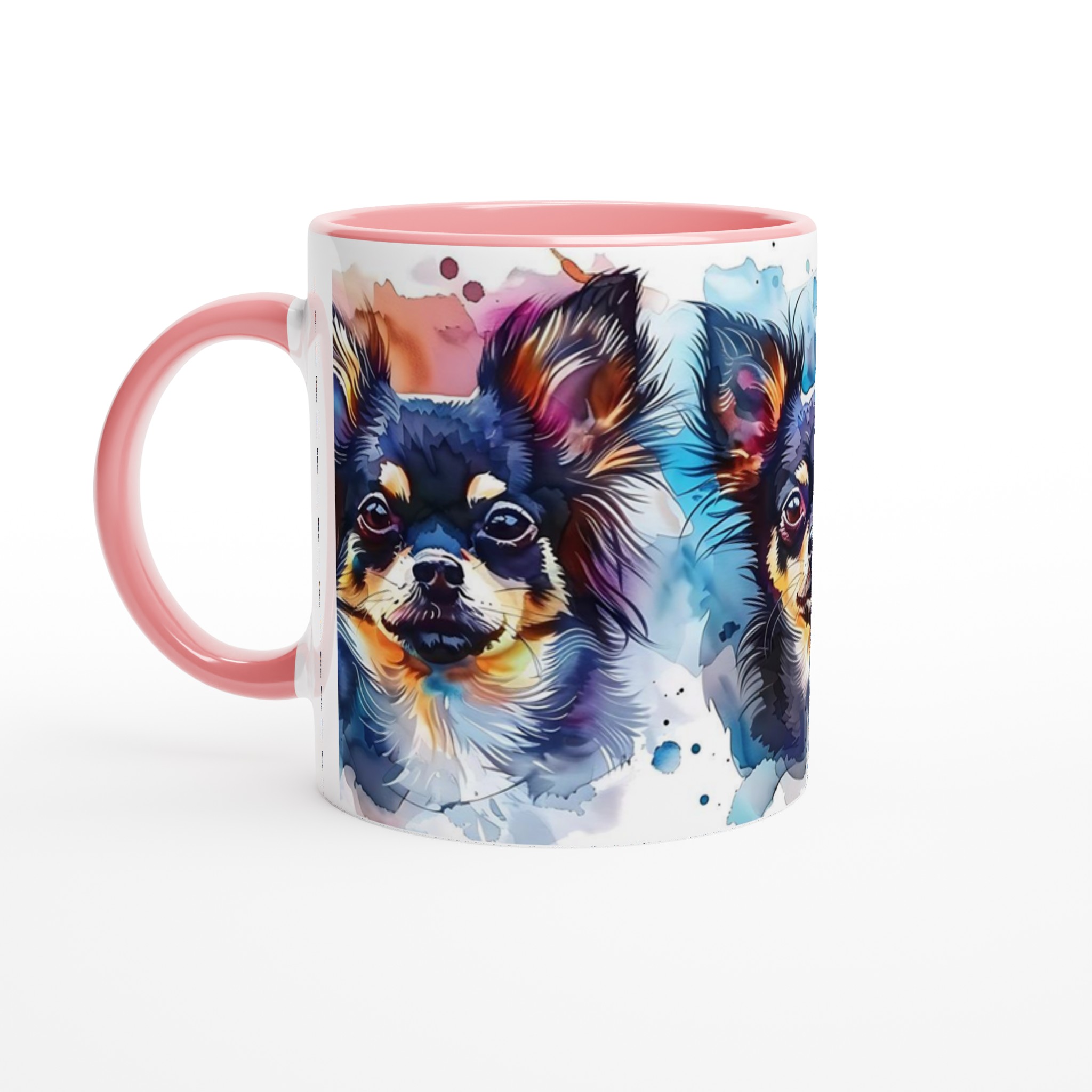 Chihuahua Watercolor Magic: 11oz Keramisk Mugg i Valfri Färg – Färgstark Hundkonst för Varje Kaffestund 4 22e76752-c138-4726-8ab4-ad66a0603541