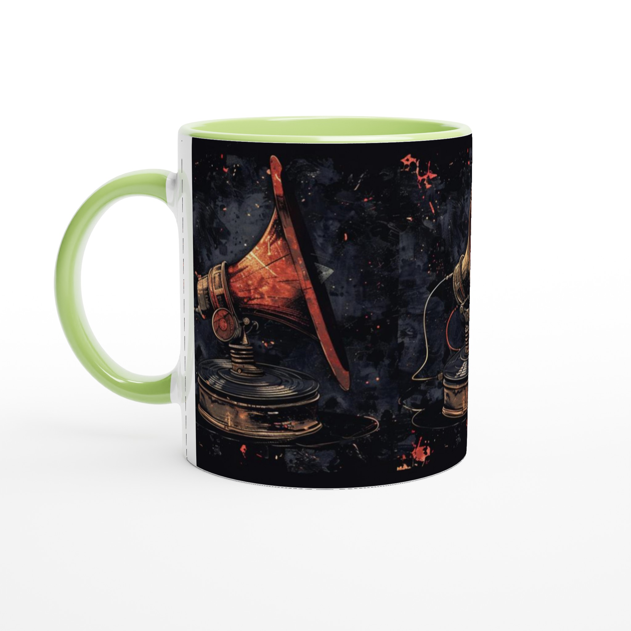 Retro Grammofon Keramisk Mugg – Unik Grunge Art Design, Välj Din Färg! 3 2337792c-3791-4319-a03b-41fa3313e2e4