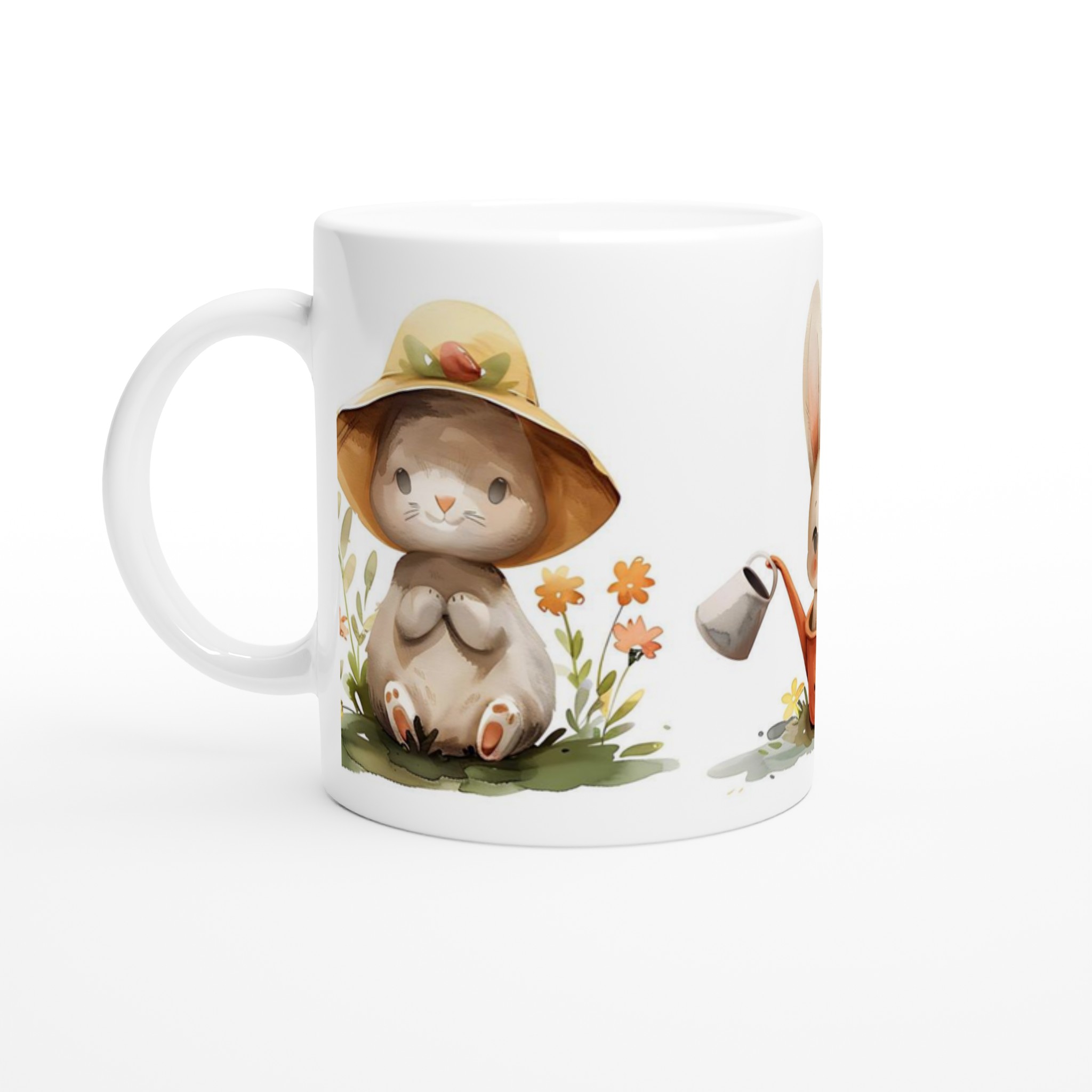 Söta Vattenfärgskaniner 11oz Keramisk Mugg – Perfekt för Påsk & Vårfika i Valfri Färg! 1 23614bca-aa95-47f4-b61b-a2b824f3f4e6
