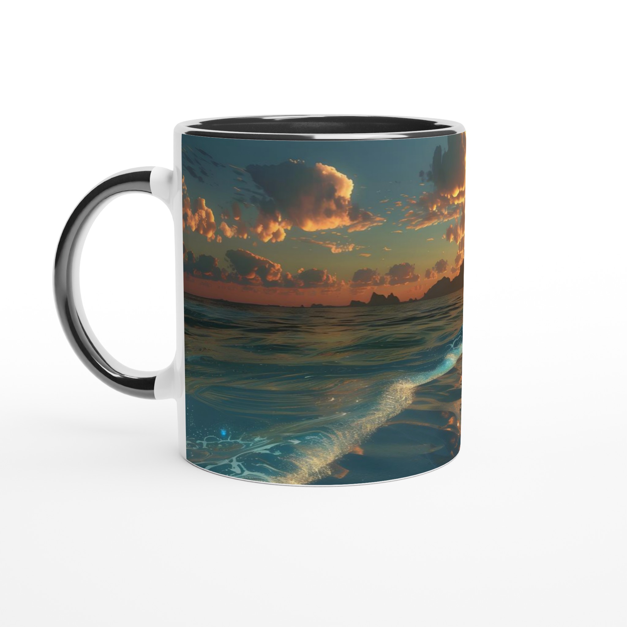Solnedgång över tropisk strand 11oz keramikmugg – Din dagliga dos av paradis i sju färger 4 23945cfb-099c-4935-9b2c-589d0f755a74