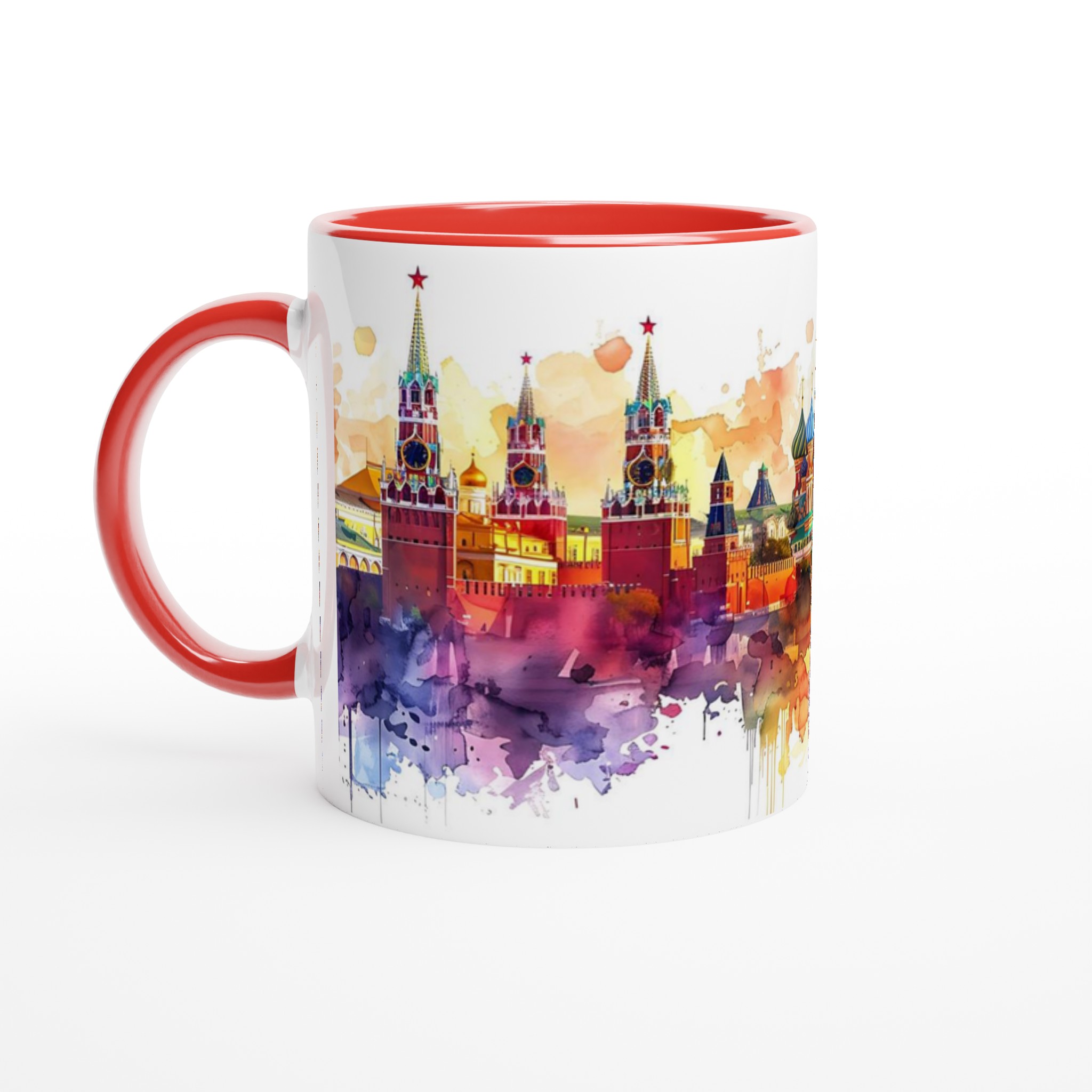 Färgsprakande Kreml: 11oz Keramisk Mugg – Konstnärligt Akvarelltryck i Valfri Färg 2 2400ce96-468f-4933-bbce-6eab8424ef99