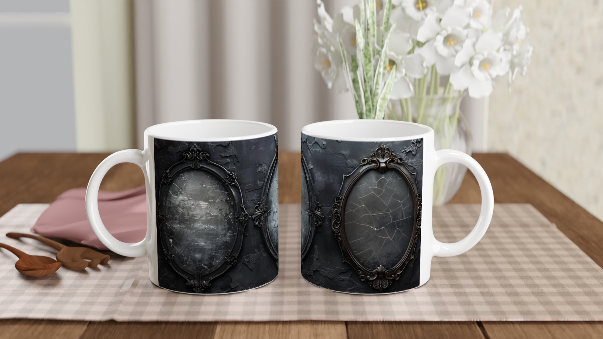 Vit 11oz keramisk mugg med tidlös mörk elegans i sju sofistikerade färger 10 242a7352-c110-4142-a974-311c316bebe1