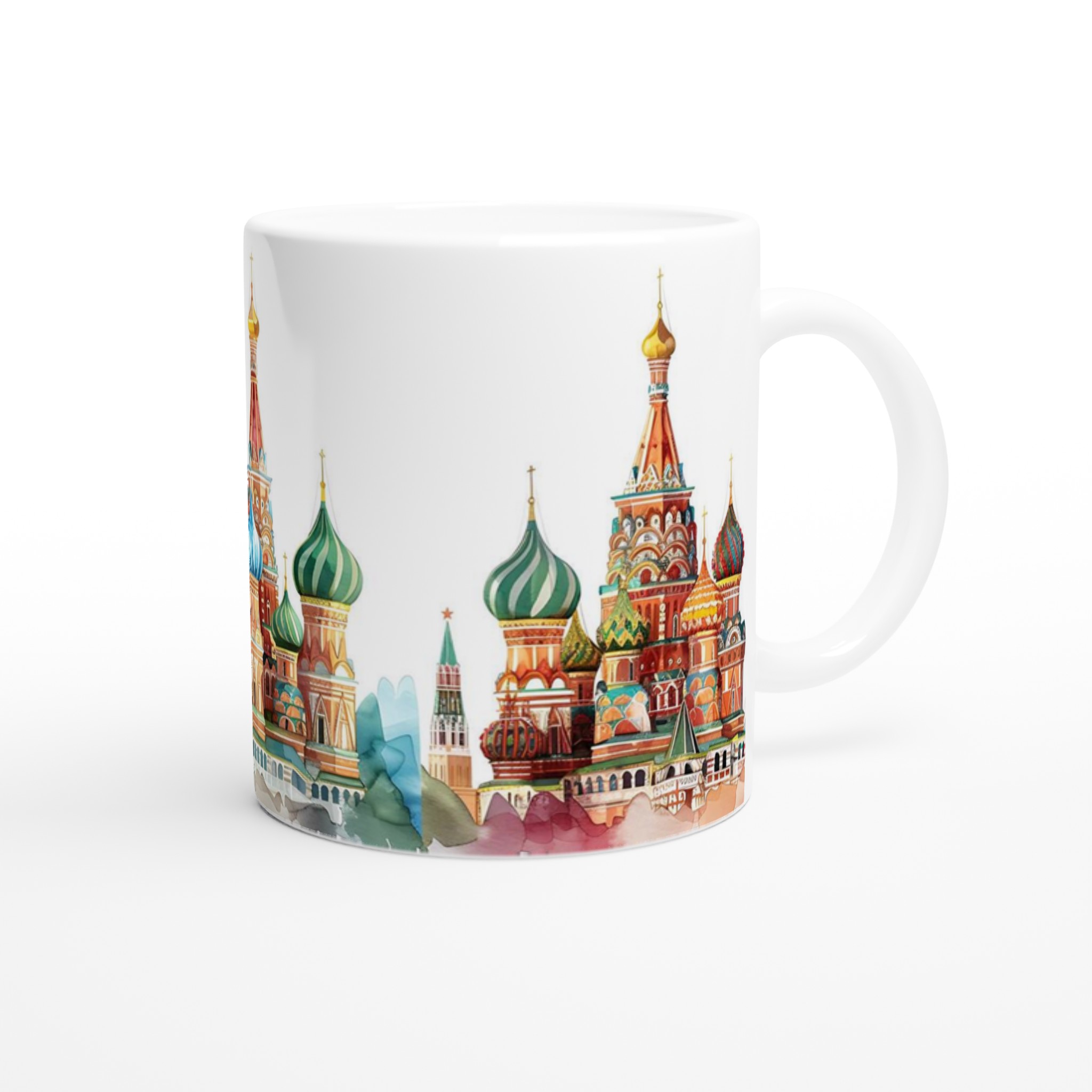 Färgglad St. Basil-akvarellmugg – 11oz premium keramik i ditt val av 7 nyanser 9 2442f5ca-0f0f-4b21-89bd-97a054953b5e