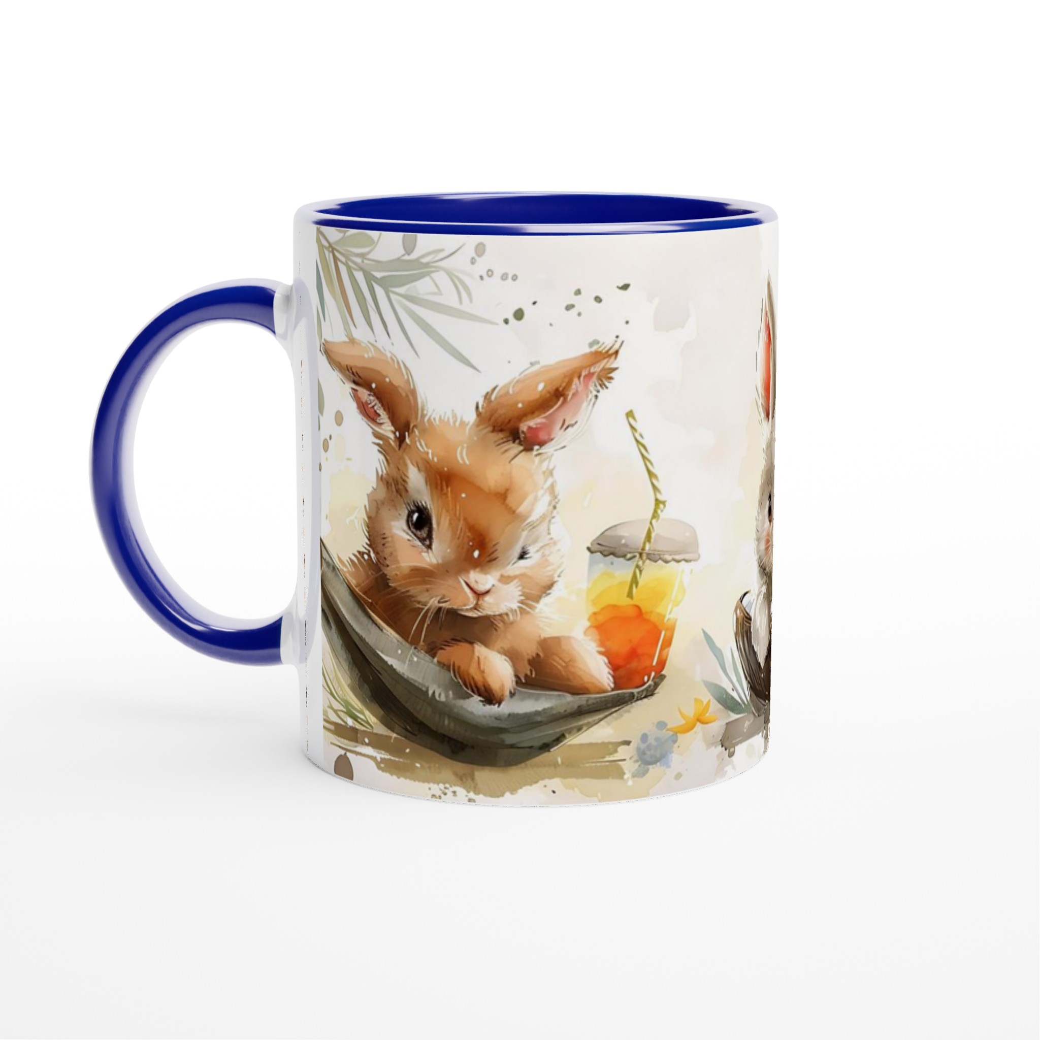 Söta Kanin Vänner Keramikmugg - Charmig Akvarelldesign för Kaffe & Te i Flera Färger 4 245b6d00-f921-4418-a880-d8d5763baed9