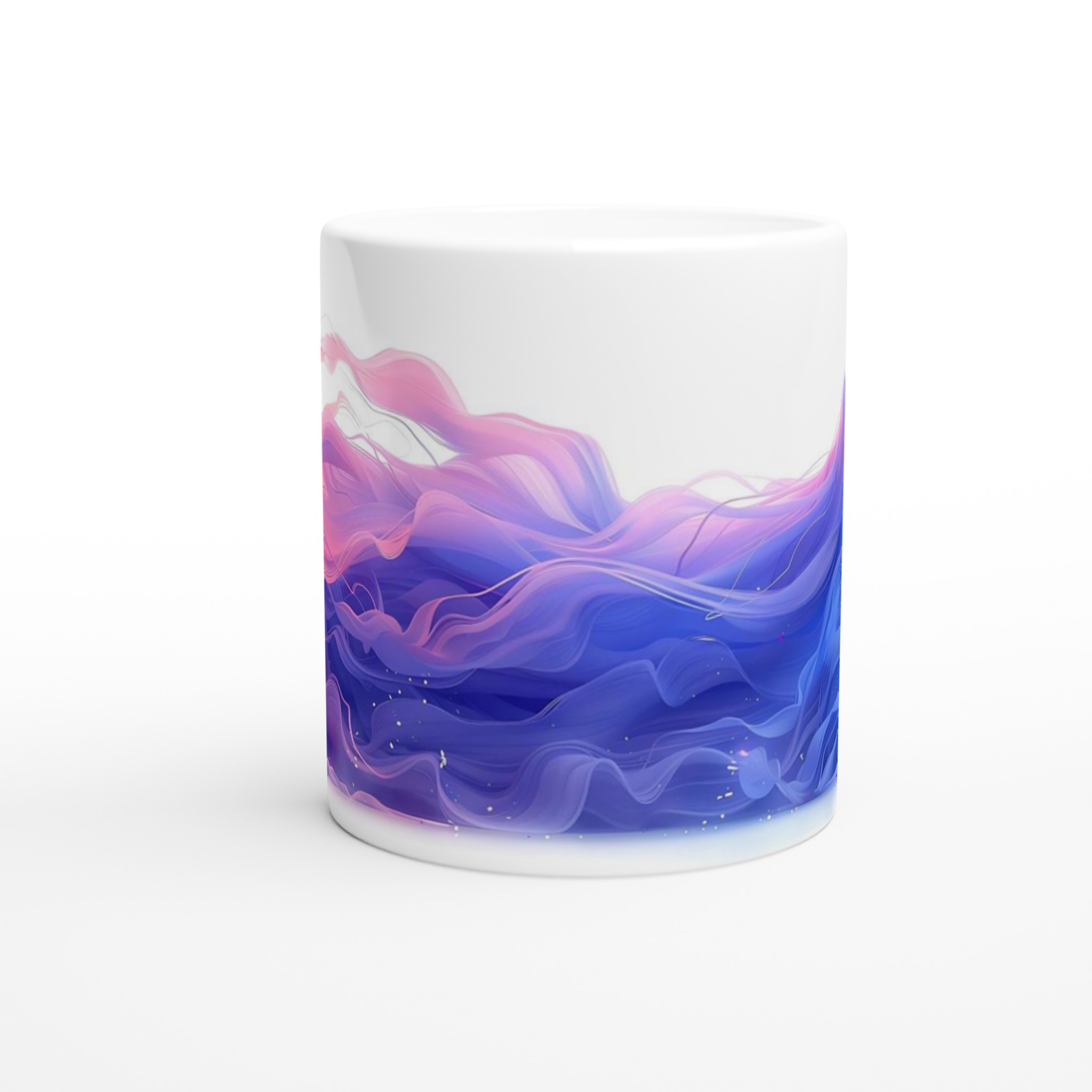 Mystisk Pastell Vågor 11oz Keramisk Mugg – Drömsk Design i Rosa och Blått för Kaffe & Te 8 24a64925-6040-49ce-8b3a-fd712b197b38