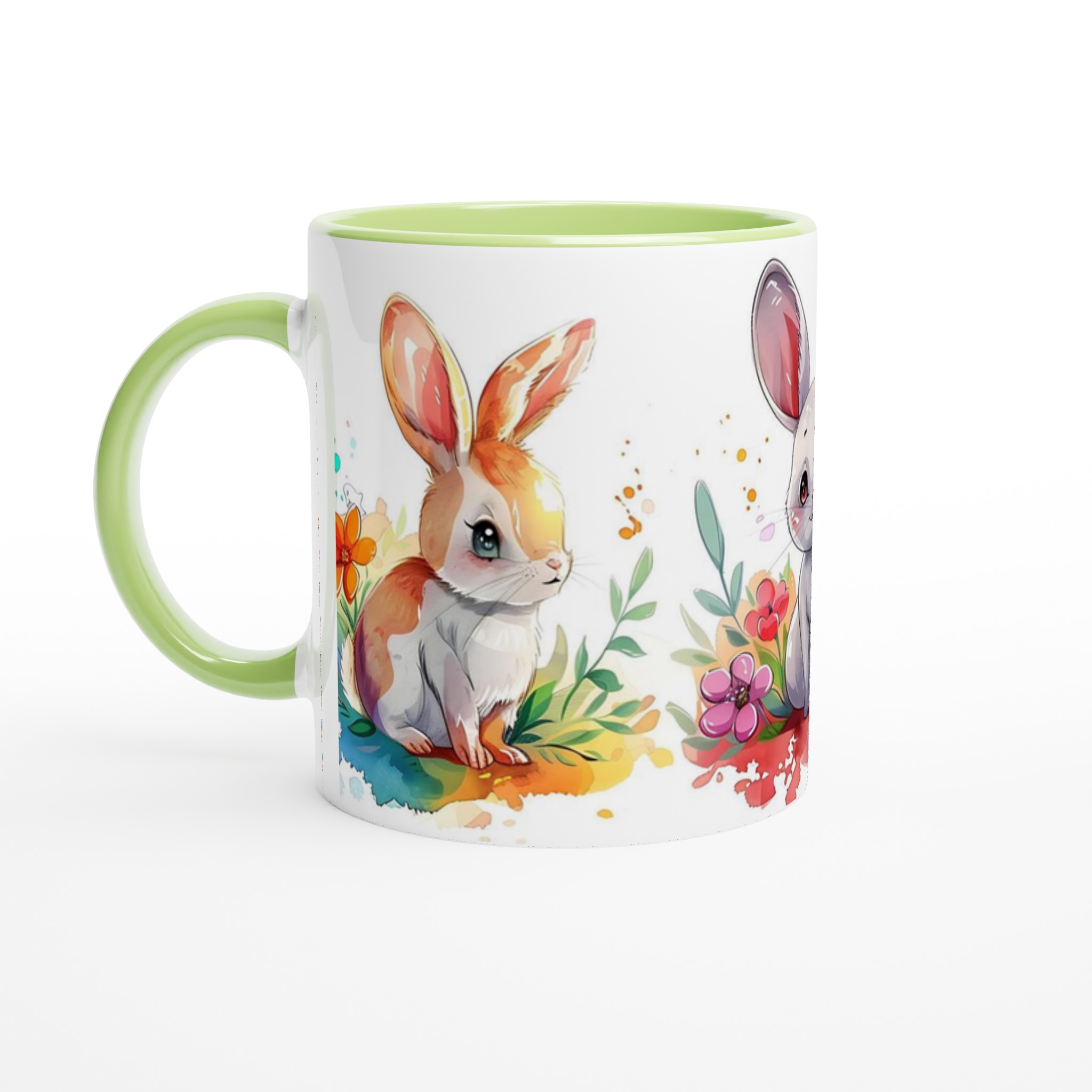 Söta Akvarell Kanin Mugg – Personlig 11oz Keramisk Mugg för Kaffe & Te i Flera Färger 3 24c18111-d025-491d-b21f-ab33b91af8df