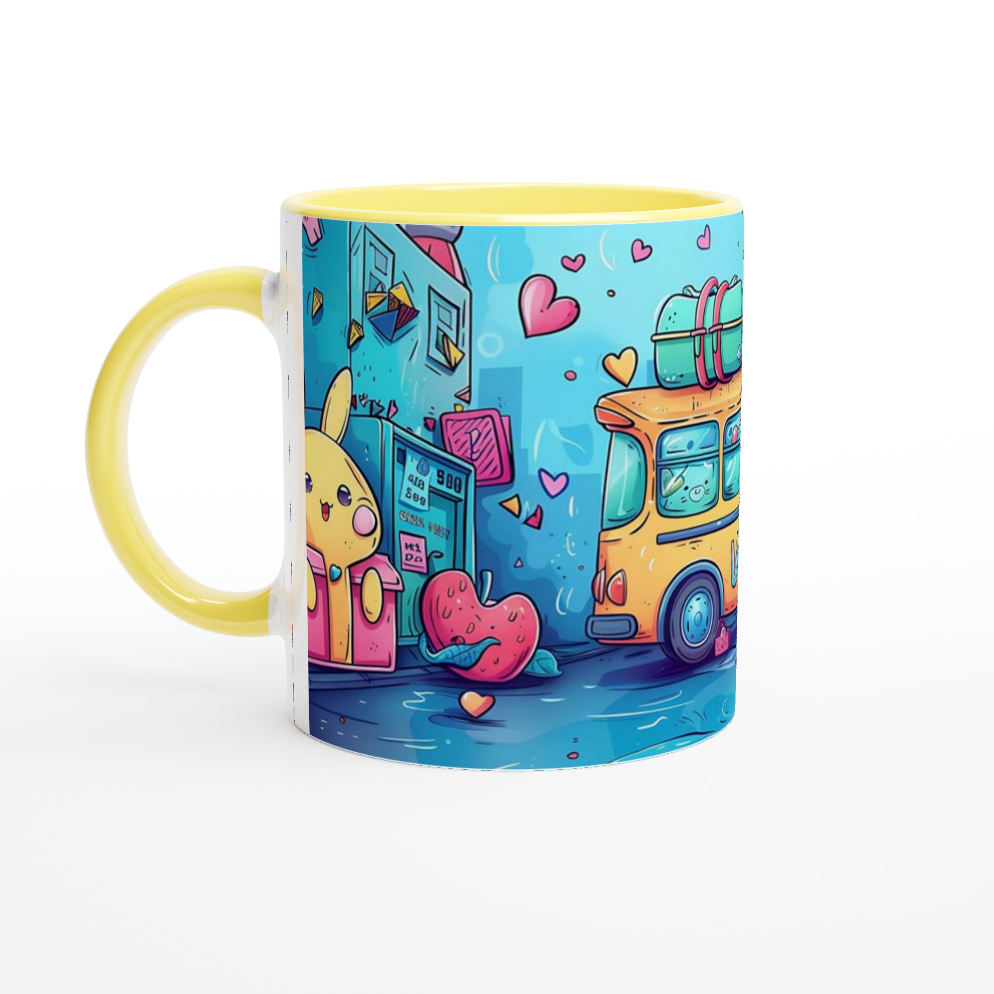 Kawaii Glädje Keramikmugg - 11oz Barnslig Design med Charmiga Karaktärer, Välj Din Favoritfärg! 5 24d96165-167a-4d5b-a795-e7c9bce82f51