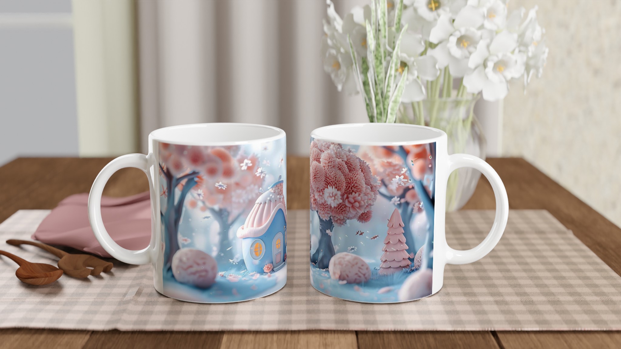 Förtrollande Blomsterdröm 11oz Keramikmugg – En touch av pastellmagi för din fikastund 10 253d1ba6-18fc-4243-b101-bb0c01005373