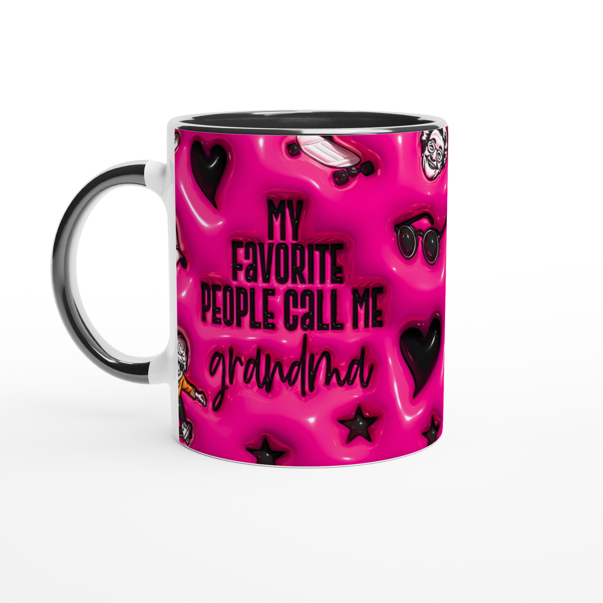 Bästa Farmors Mugg – Rosa Skateboard Grandma Design, 11oz Keramik, Välj Din Färg! 8 2553805b-1b63-4464-92b9-a2997ea33431