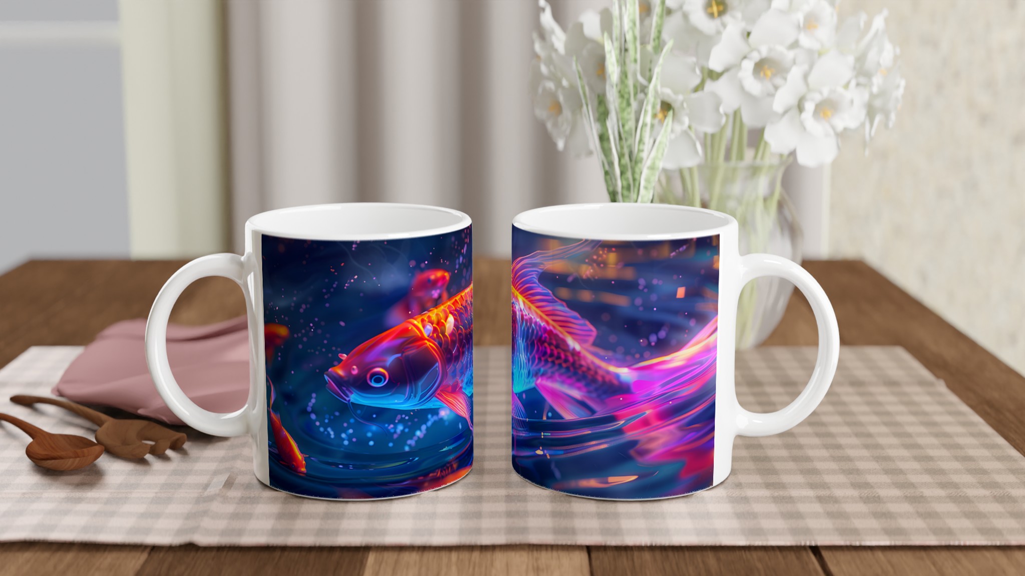Neon Tropisk Fisk 11oz Keramisk Mugg - Välj din strålande färg! 10 25803e0a-d140-4901-a5d7-197f4d594778
