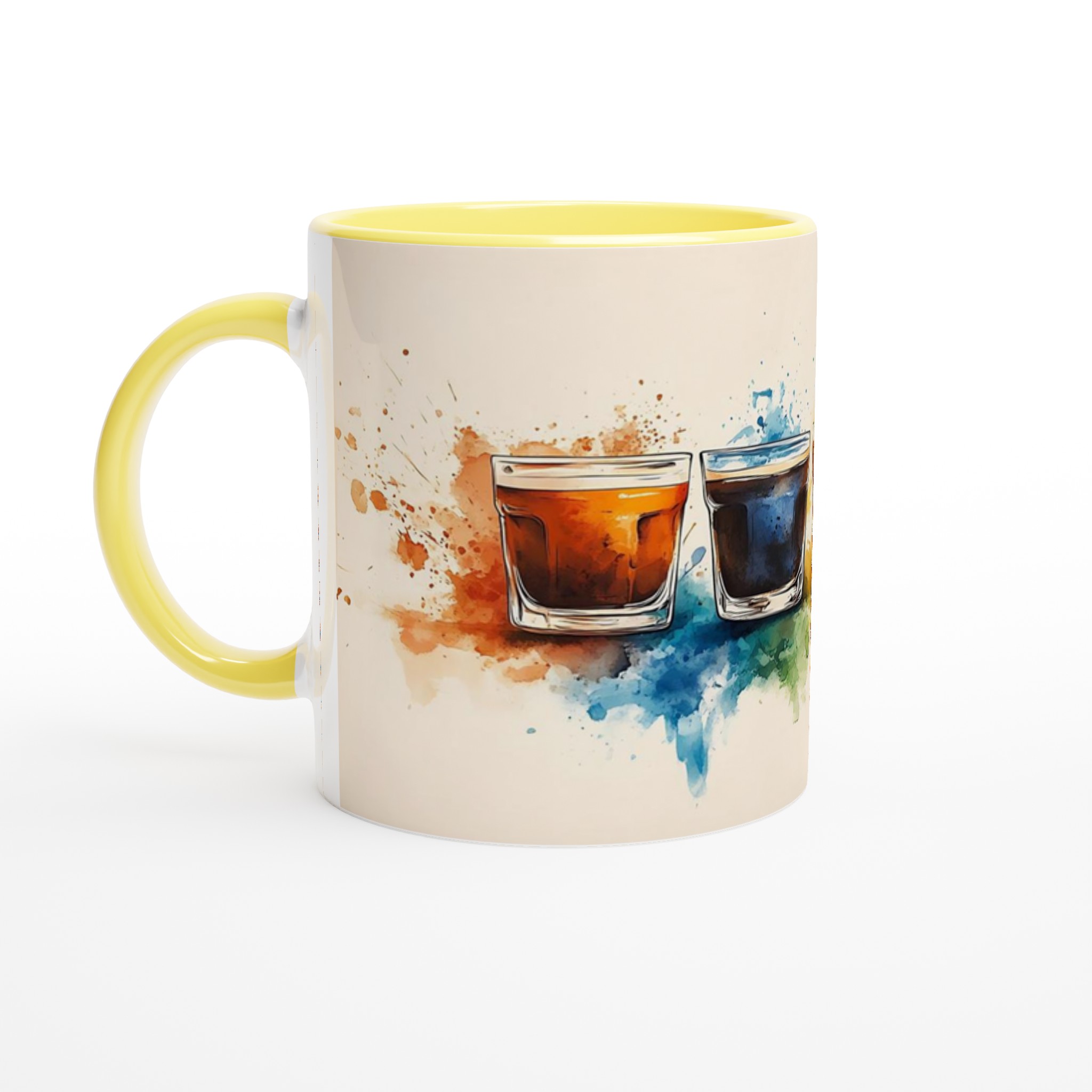 Färgsprakande Kaffekoppar Akvarell Konst Mugg – 11oz Keramisk Mugg i Varianter för Din Stil 3 2610e589-149b-4cf4-82ce-470f560319d9