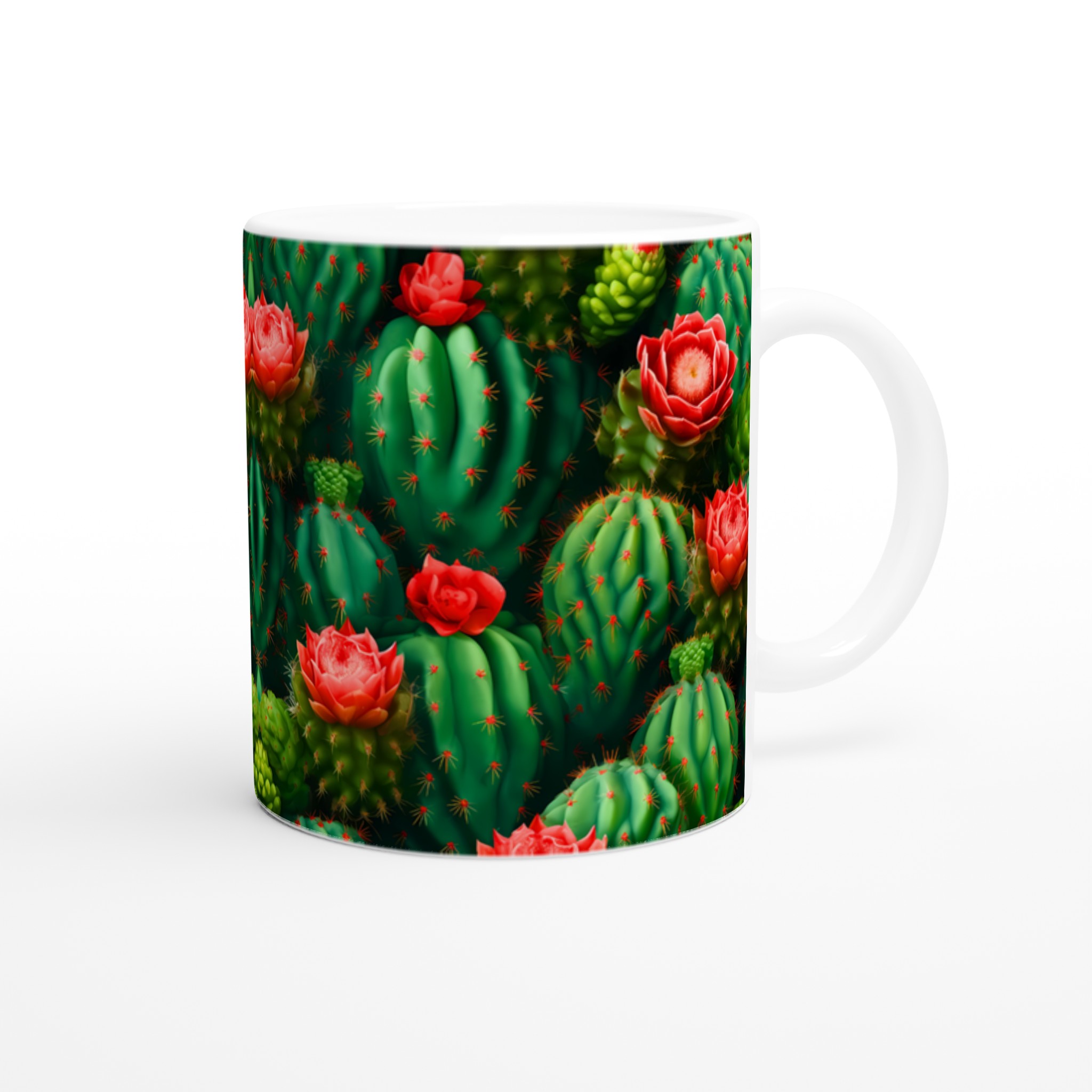 Kaktusblomster Keramikmugg - 11oz, Välj Bland Flera Färger 9 26787568-160e-4444-a151-851536591c78