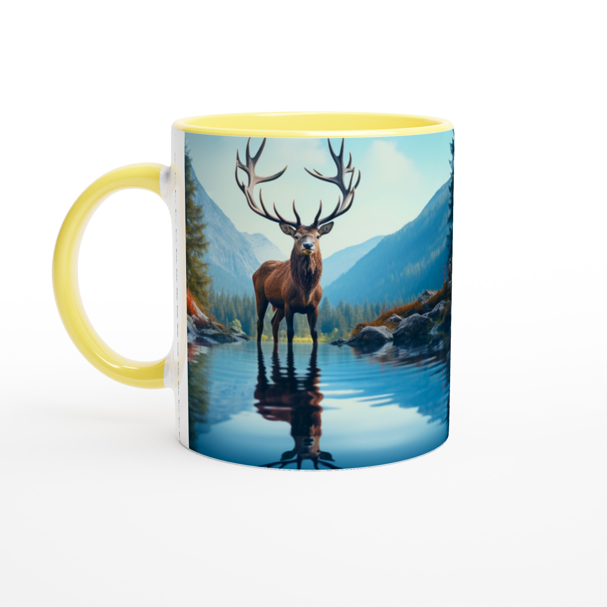 Majestätisk Älg vid Sjön – 11oz Keramisk Mugg i Valfri Färg 5 26d1dee3-d955-4acf-b69d-e16543c5baa6