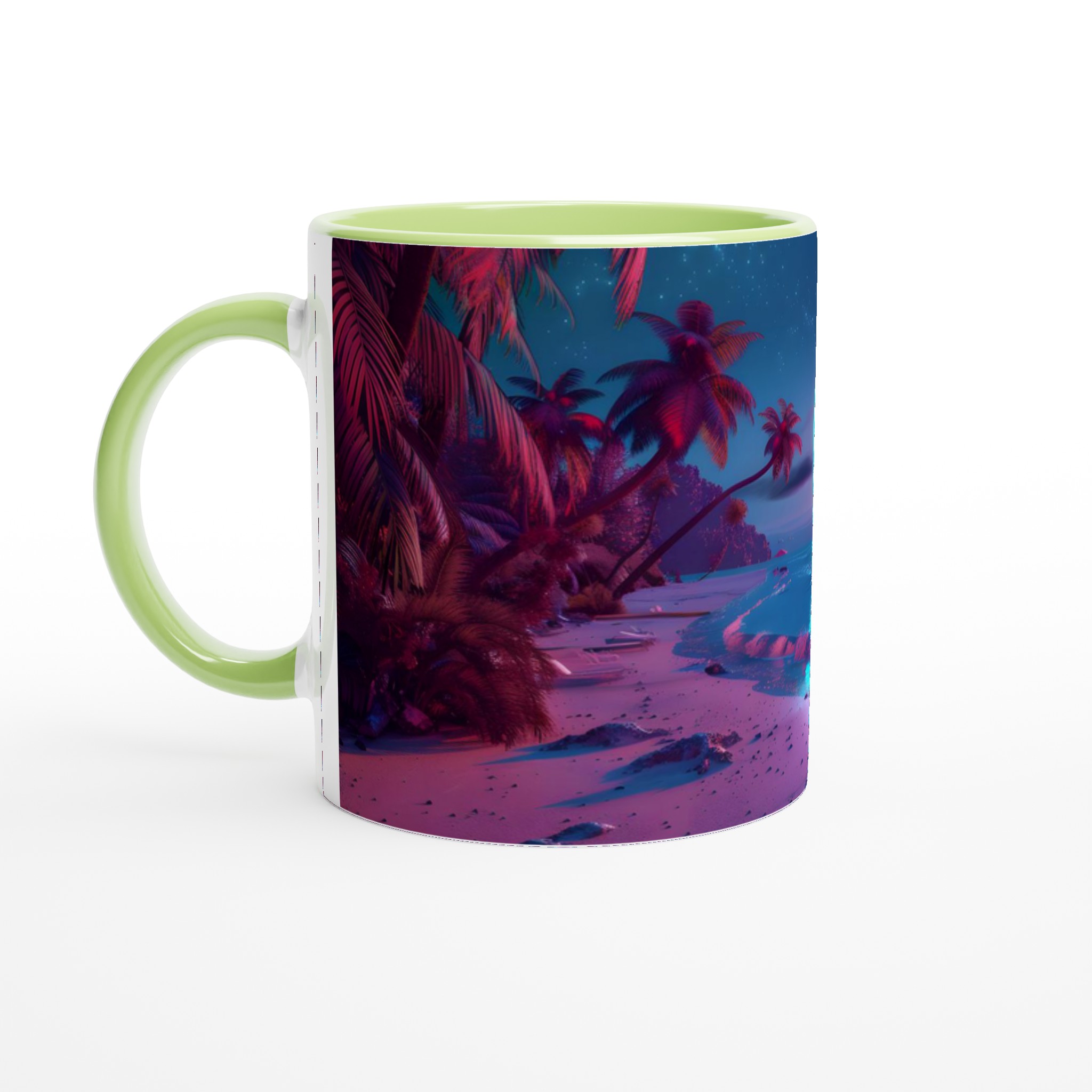 Neon Beach Dream 11oz Keramikmugg – Vibrerande Solnedgång & Månsken i Flerfärgad Keramik 7 271477d8-2007-4e1c-bfc2-3e4e24eb2f47