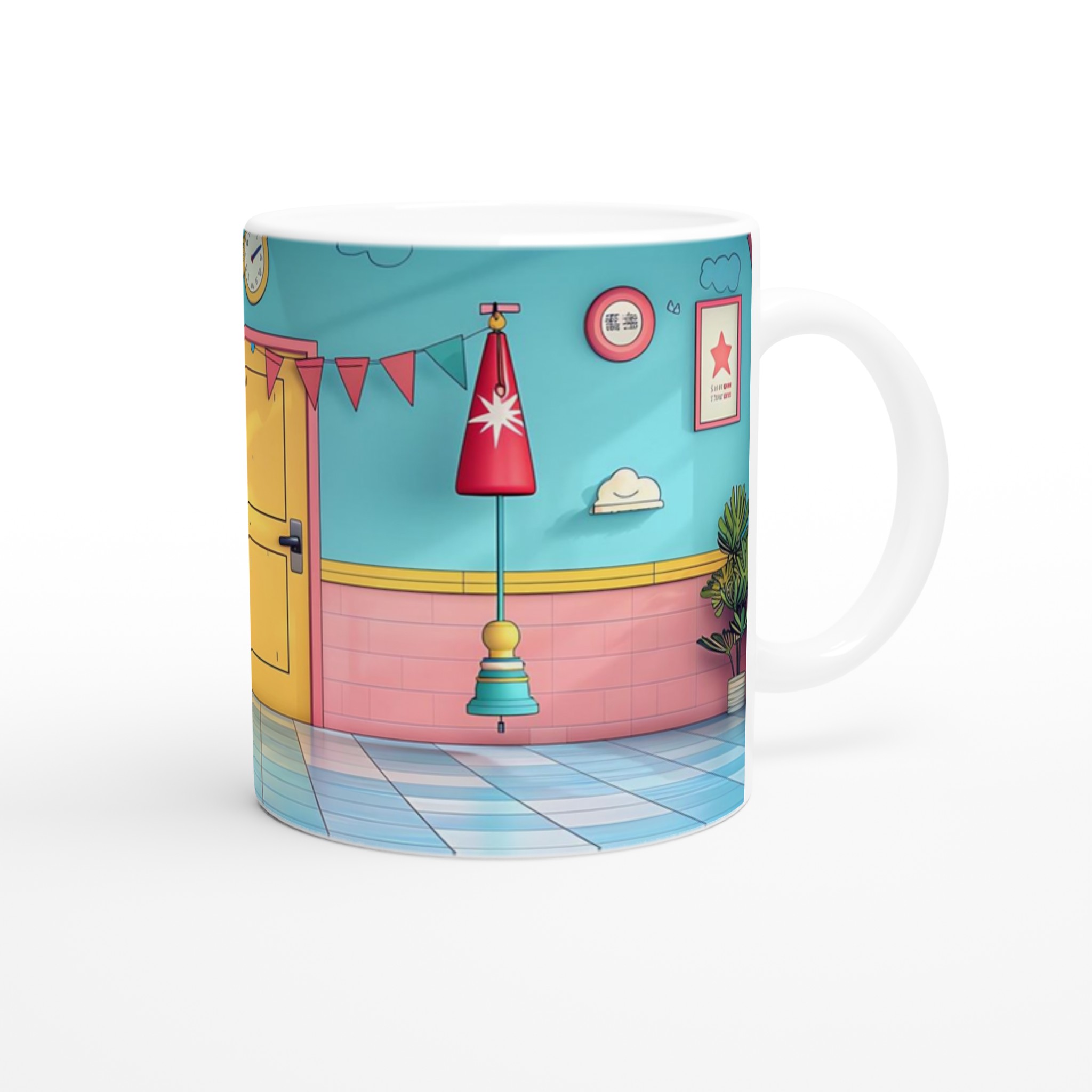 Retro Pastell Mugg – 11 oz Keramikmugg i lekfull design för kaffe och te 9 27170529-bc07-4674-b70b-97ac28559c2f