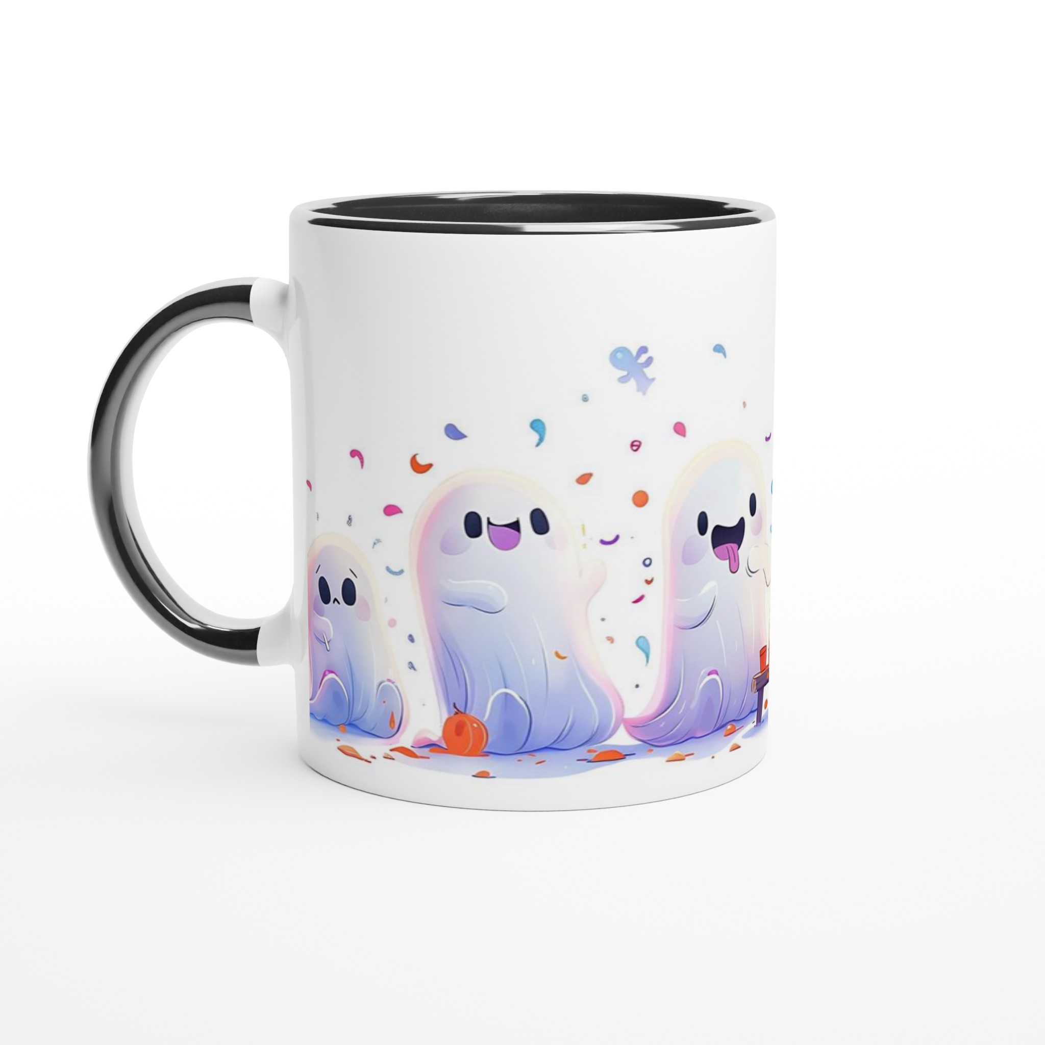 Söta Spökfest Keramikmugg - 11oz Rolig Halloween Mugg med Färgstarka Spöken 7 27193468-0b33-4a7c-8497-0dae721bb066
