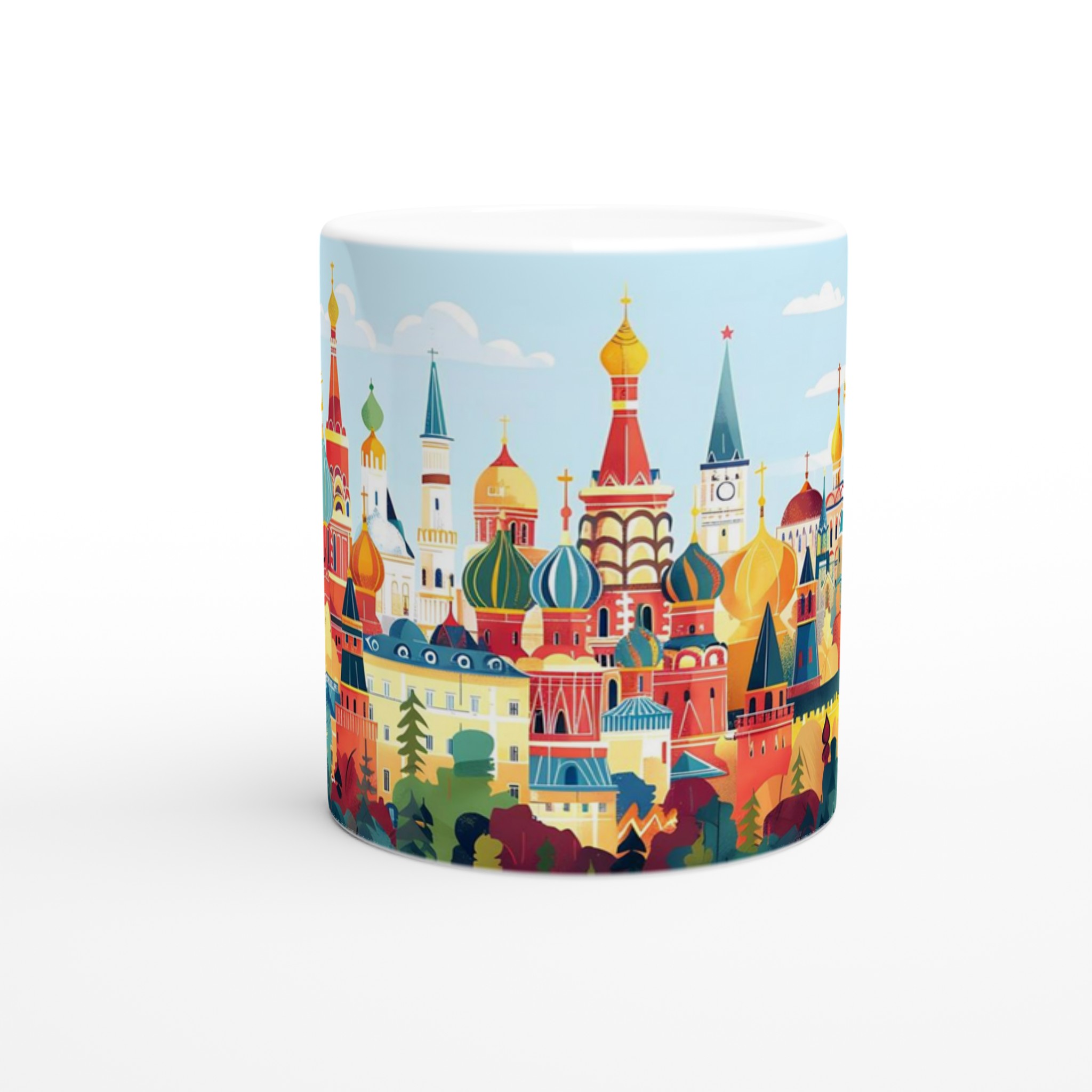 Mångfärgad Moskva Skyline Mugg – 11oz Keramik för Kaffe & Te i Flera Färger 8 2731dc4d-d5d9-43ba-a5fc-39a003c14093