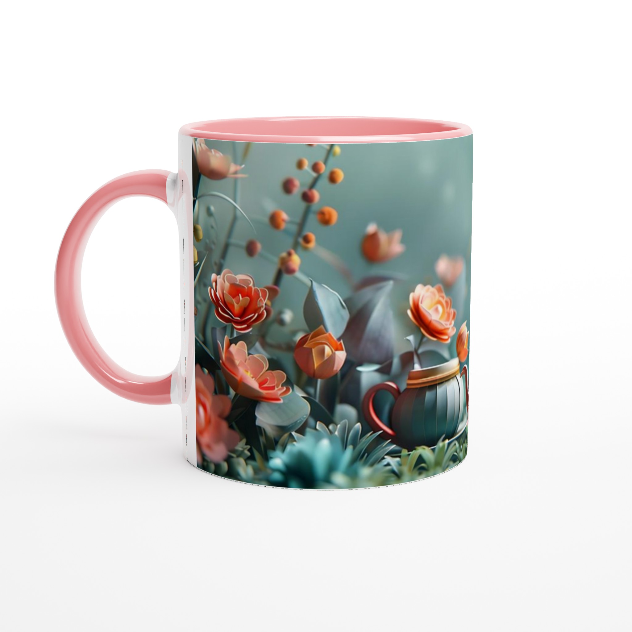 Förtrollande Blomsterträdgård 11oz Keramisk Mugg – Drick med Stil i Sju Levande Färger! 6 273a0dac-343c-4940-92b1-10f372d761d3