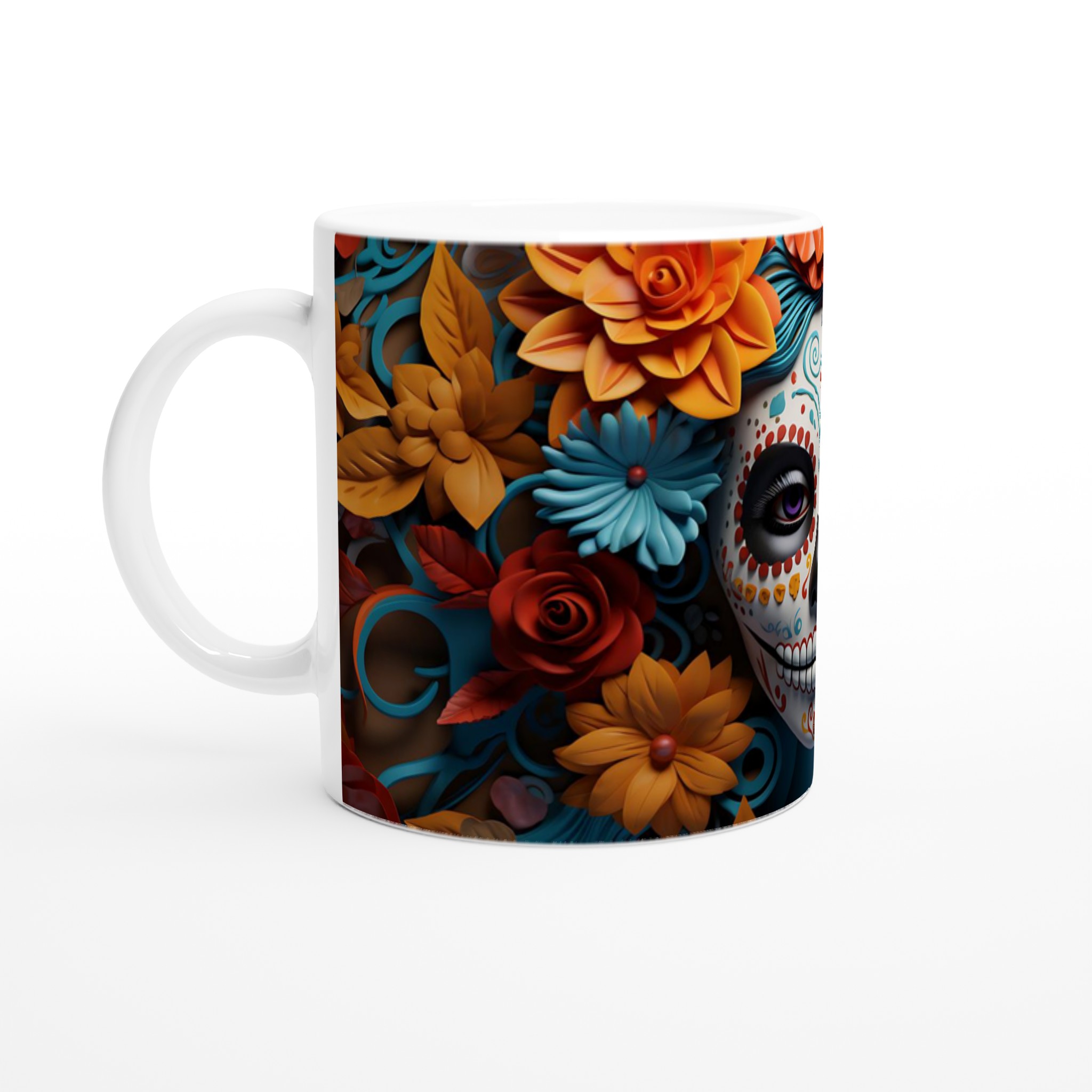 Colorida Calavera Mugg – Levande Día de los Muertos Design, 11oz Keramik 1 273f5db6-ed05-4b2f-9caf-2b24b3e6010f