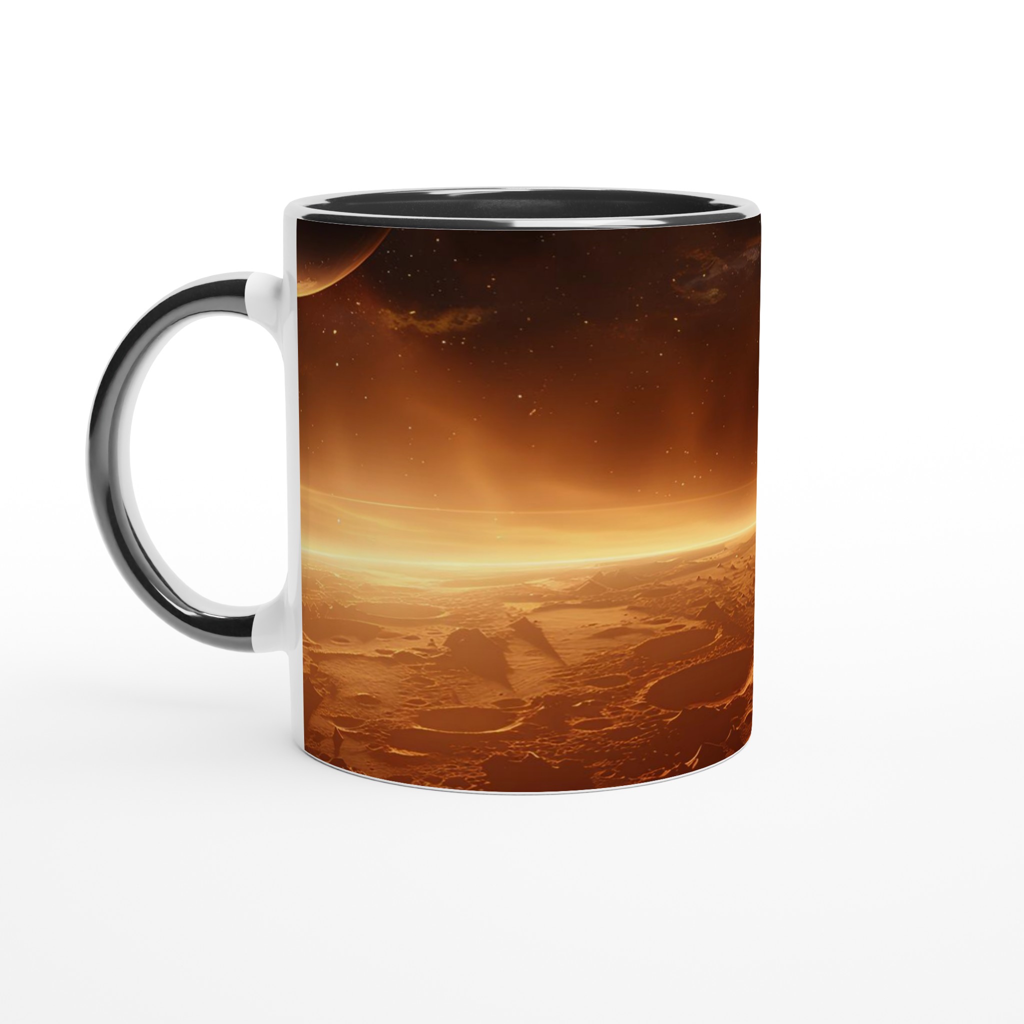 Kosmisk Gryning: Planetariskt Landskap Keramikmugg - 11oz, Välj Din Färg! 7 274e8e62-826a-46b6-a6c6-fdccf053b276