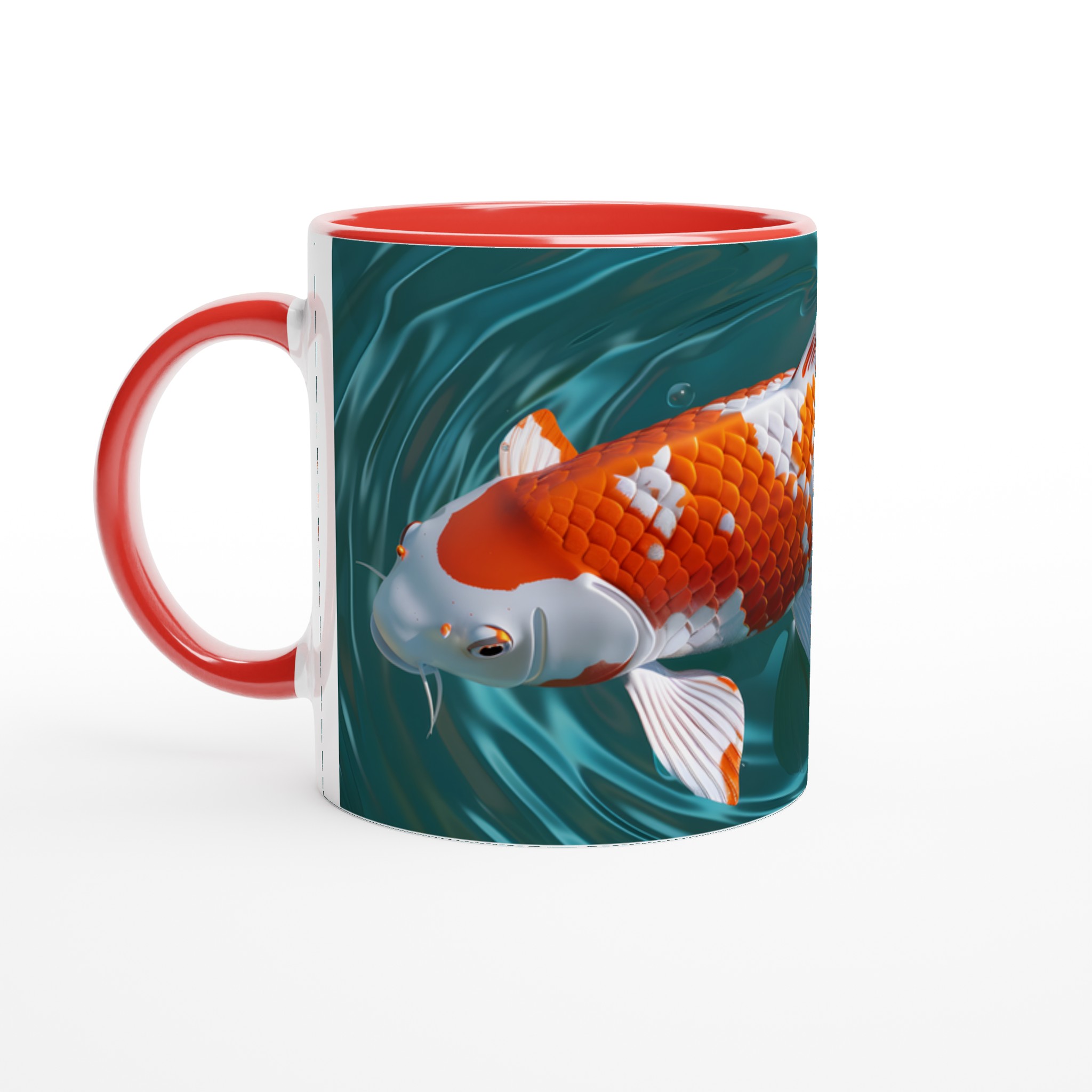 Koi Fisk Keramisk Mugg - Levande Konst i Din Hand, Välj Bland Flera Färger! 2 275b835e-22c7-4ddd-ac66-e74b1f052e94