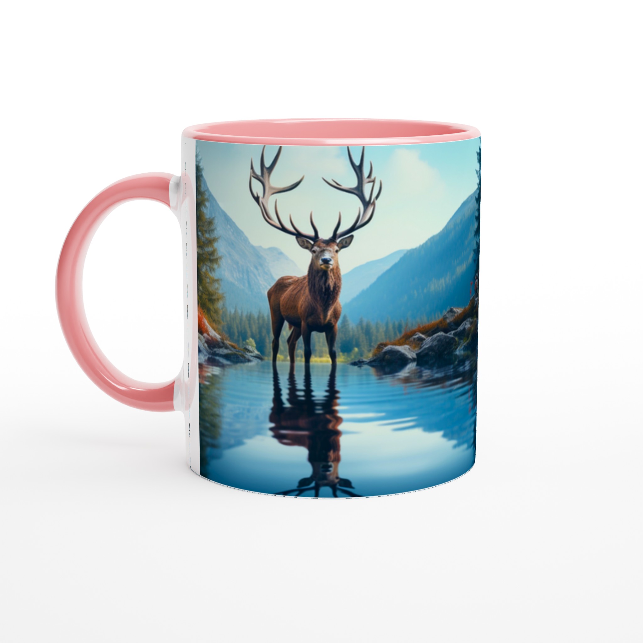 Majestätisk Älg vid Sjön – 11oz Keramisk Mugg i Valfri Färg 6 276383f3-7a76-4efa-9ab6-f32e62eb3bc1