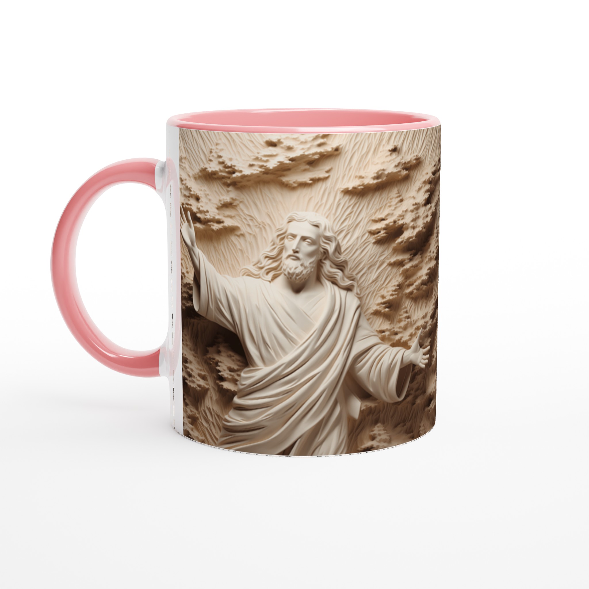 Jesus Skulptur Design Keramisk Mugg - Välj bland 7 Färger 6 27bf8b85-230e-4684-bf51-1a9f2270017f