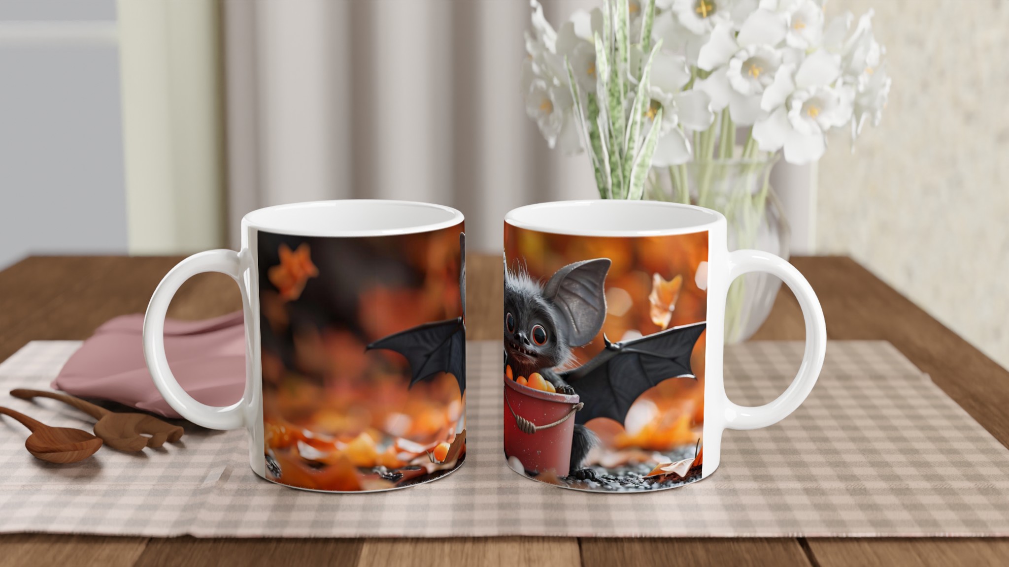 Söt Fladdermus Halloween Mugg – Perfekt för Höstmys & Bus eller Godis-Känsla, Välj din färg! 10 27ce0779-e7da-4c18-88a4-144628c62fdc