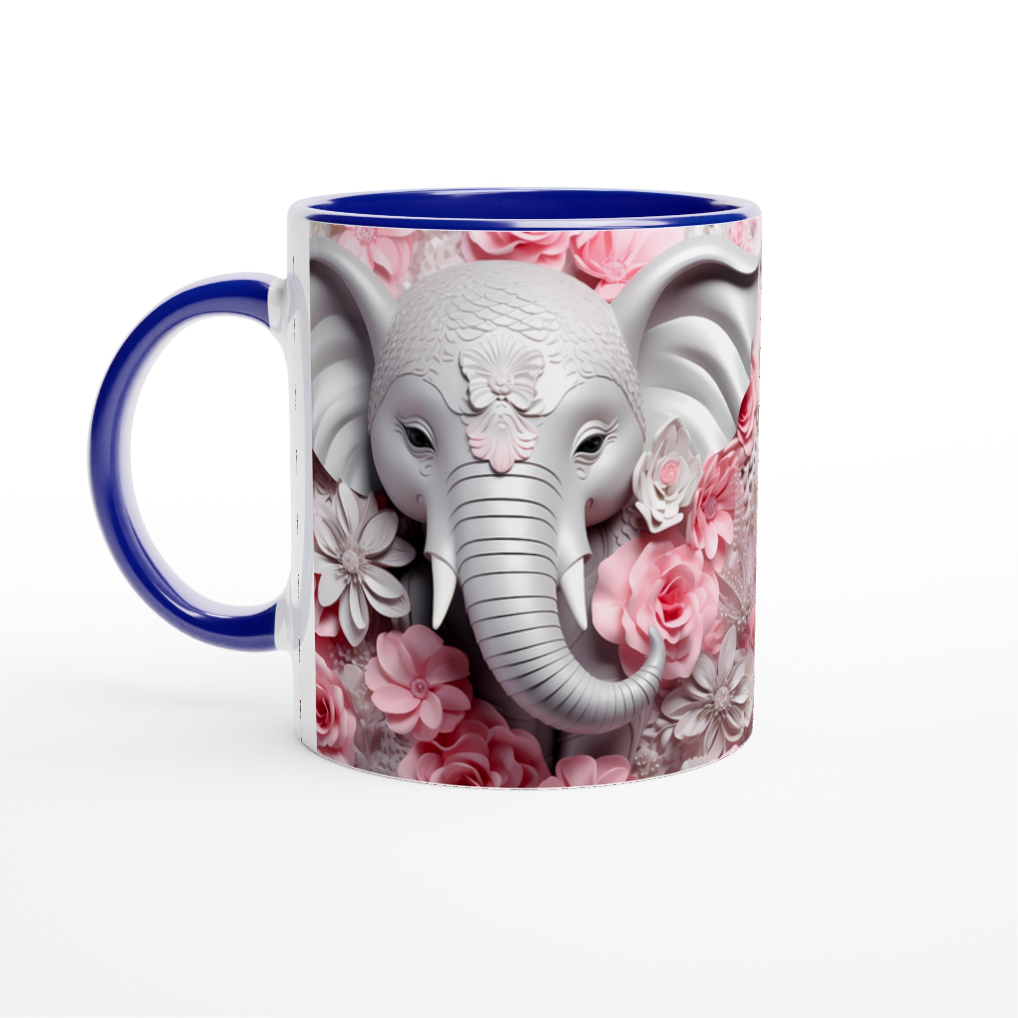 Elefant & Rosor 11oz Keramisk Mugg – Drömmer i Rosa & Vitt, Välj Din Färg! 5 27d6b11a-4e2a-47e0-a8b5-e8eafde9f510