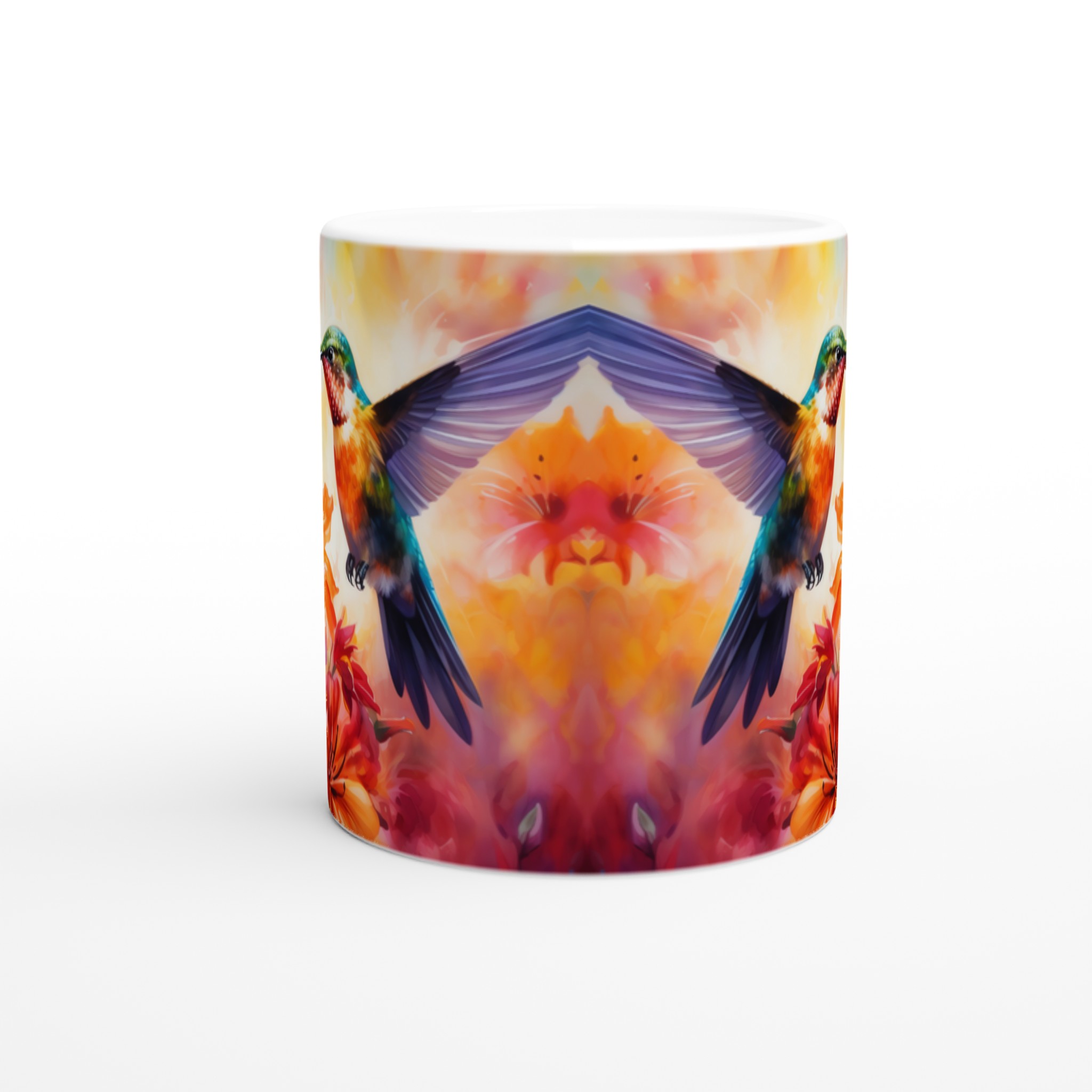 Färgsprakande Kolibrimugg – 11 oz Keramikmugg med Tropisk Blomsterprakt i Valfri Färg 9 27fa1343-894d-4e1c-817a-0aa1b2dff1fe